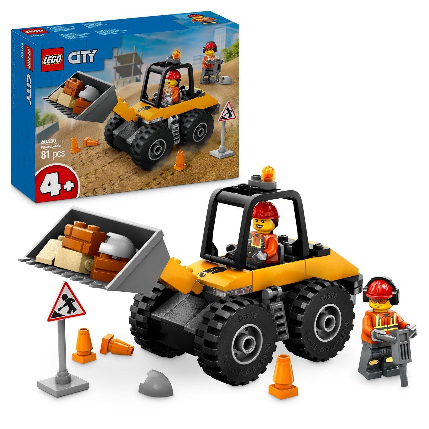 Veicoli della città - LEGO - LEGO City Yellow Construction Wheel Loader Set 60450 - 1