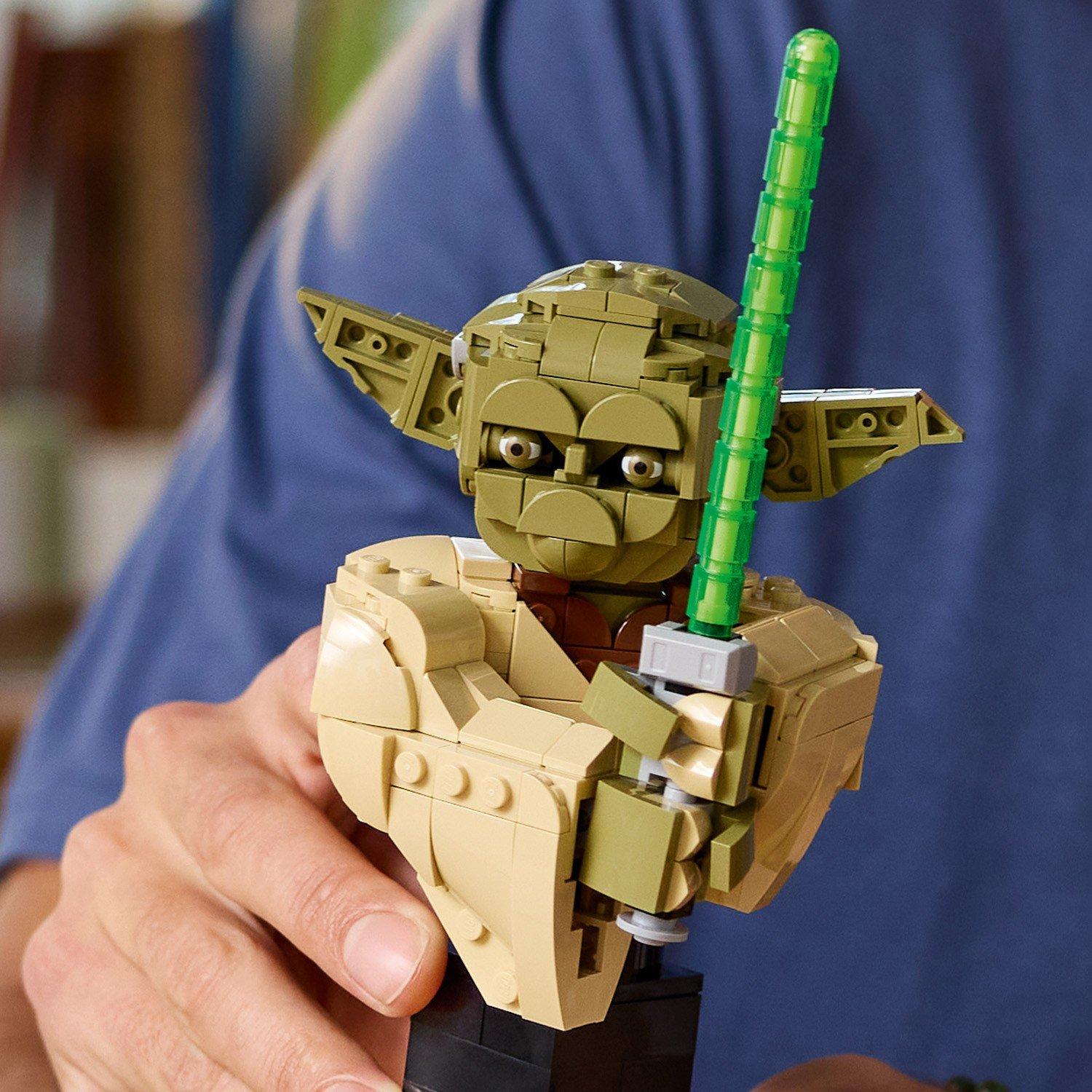 Multi - LEGO - Star Wars Yoda Bust Collectible Model Kit 75438 - 11