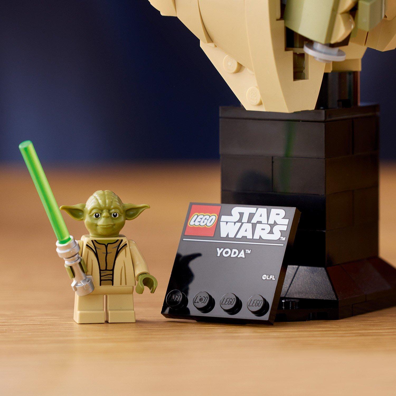 Multi - LEGO - Star Wars Yoda Bust Collectible Model Kit 75438 - 12