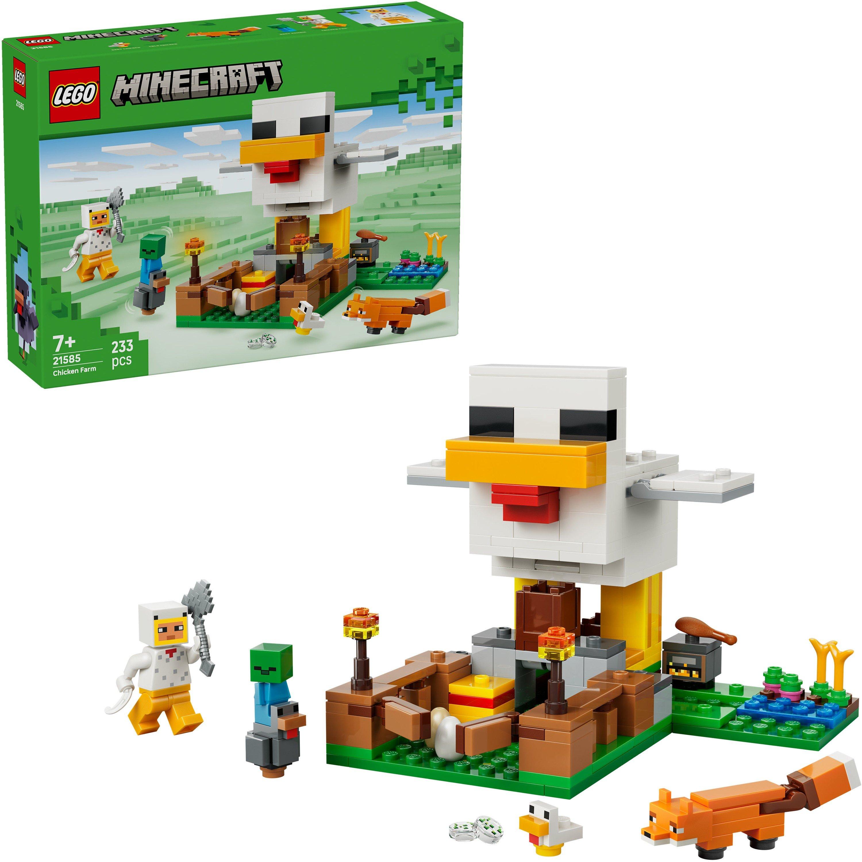 Chicken Farm - LEGO - Minecraft Chicken Farm Gaming Toy with Figures 21585 - 1
