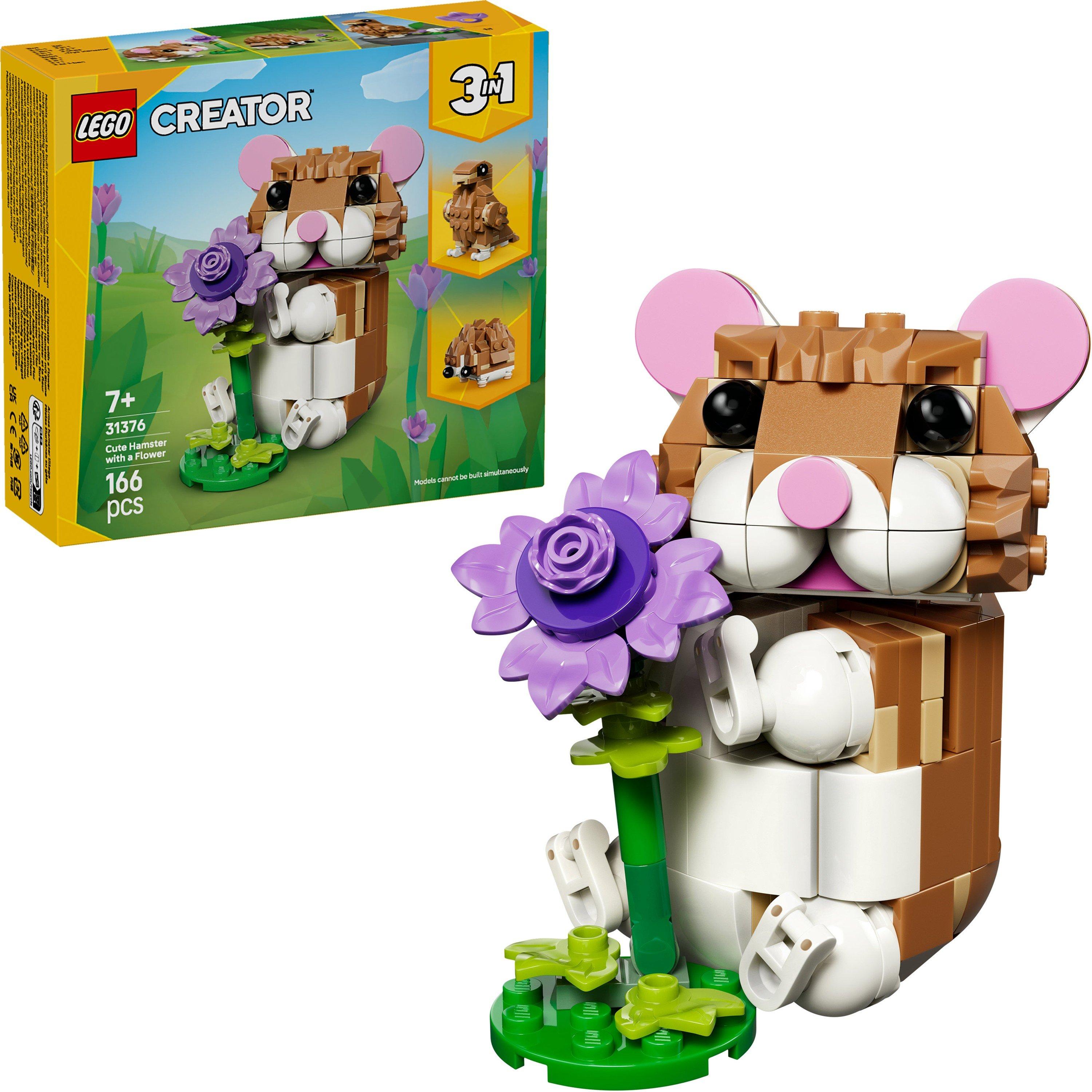 Hamster - LEGO - Creator 3in1 Cute Hamster with a Flower Toy 31376 - 1