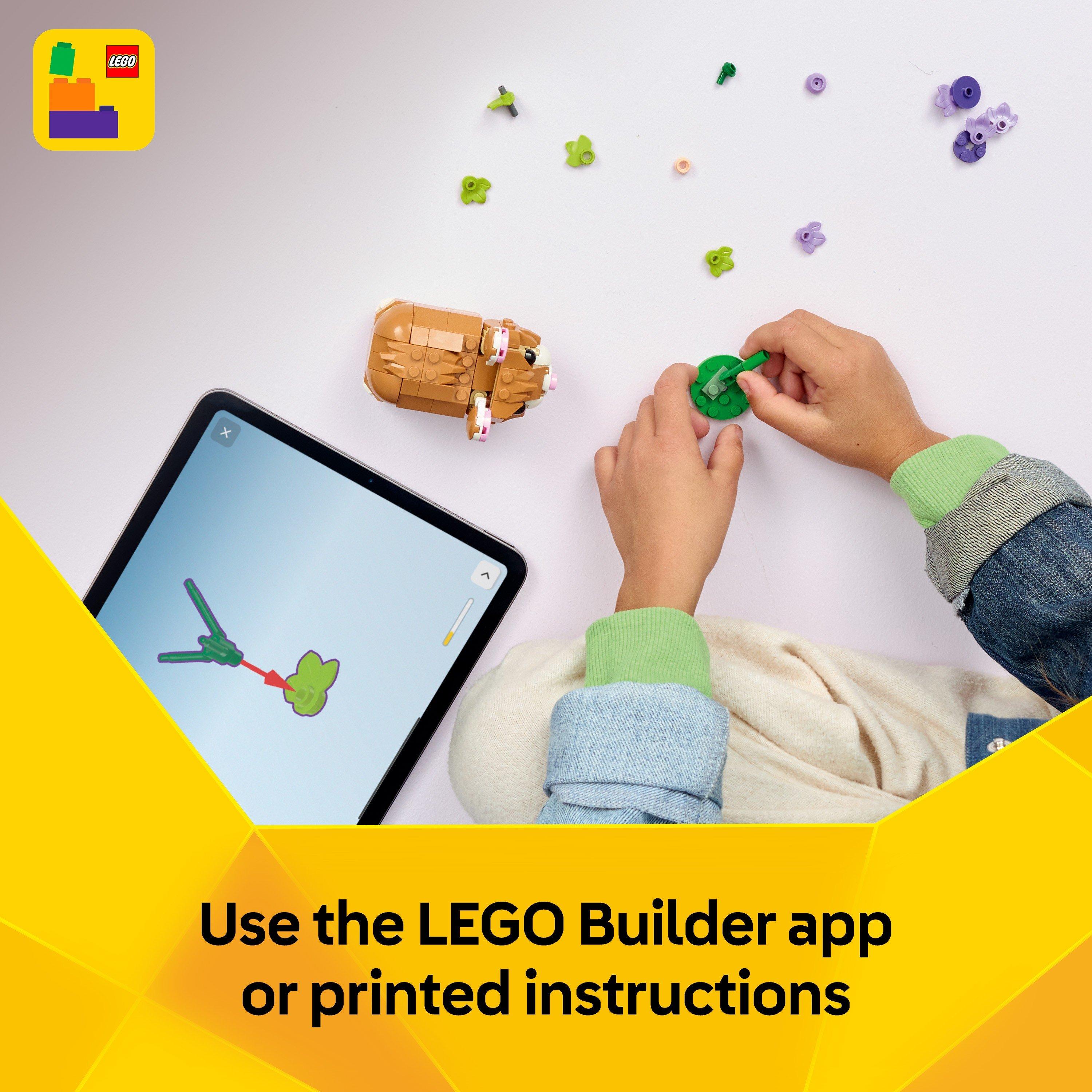 Hamster - LEGO - Creator 3in1 Cute Hamster with a Flower Toy 31376 - 7