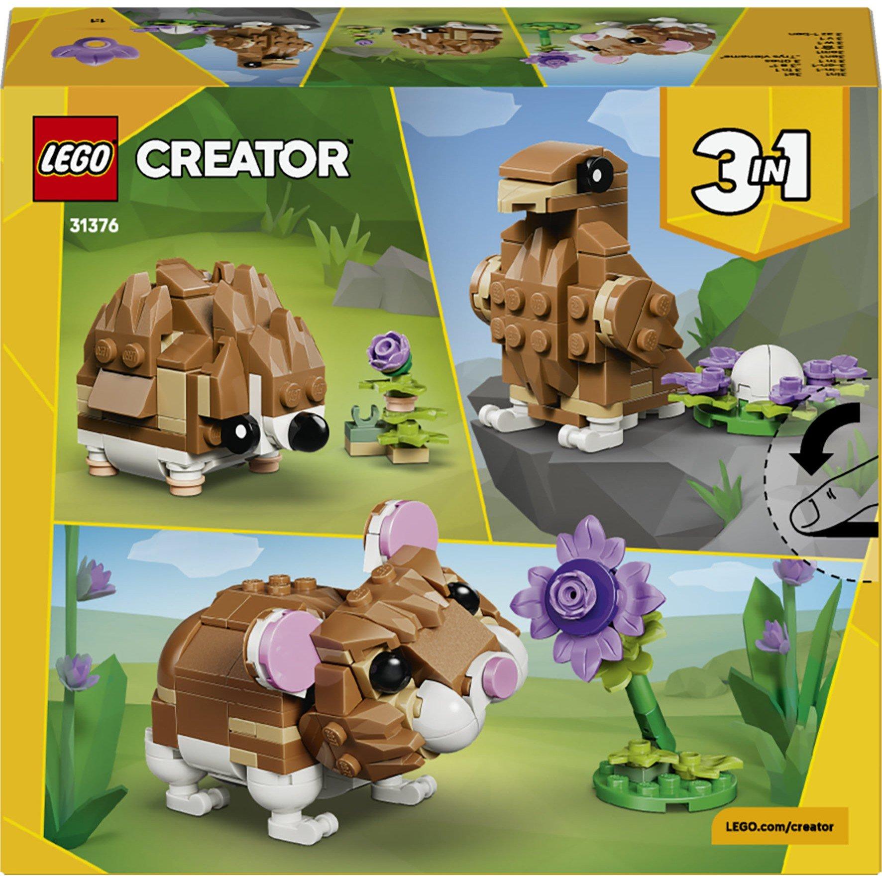 Hamster - LEGO - Creator 3in1 Cute Hamster with a Flower Toy 31376 - 9