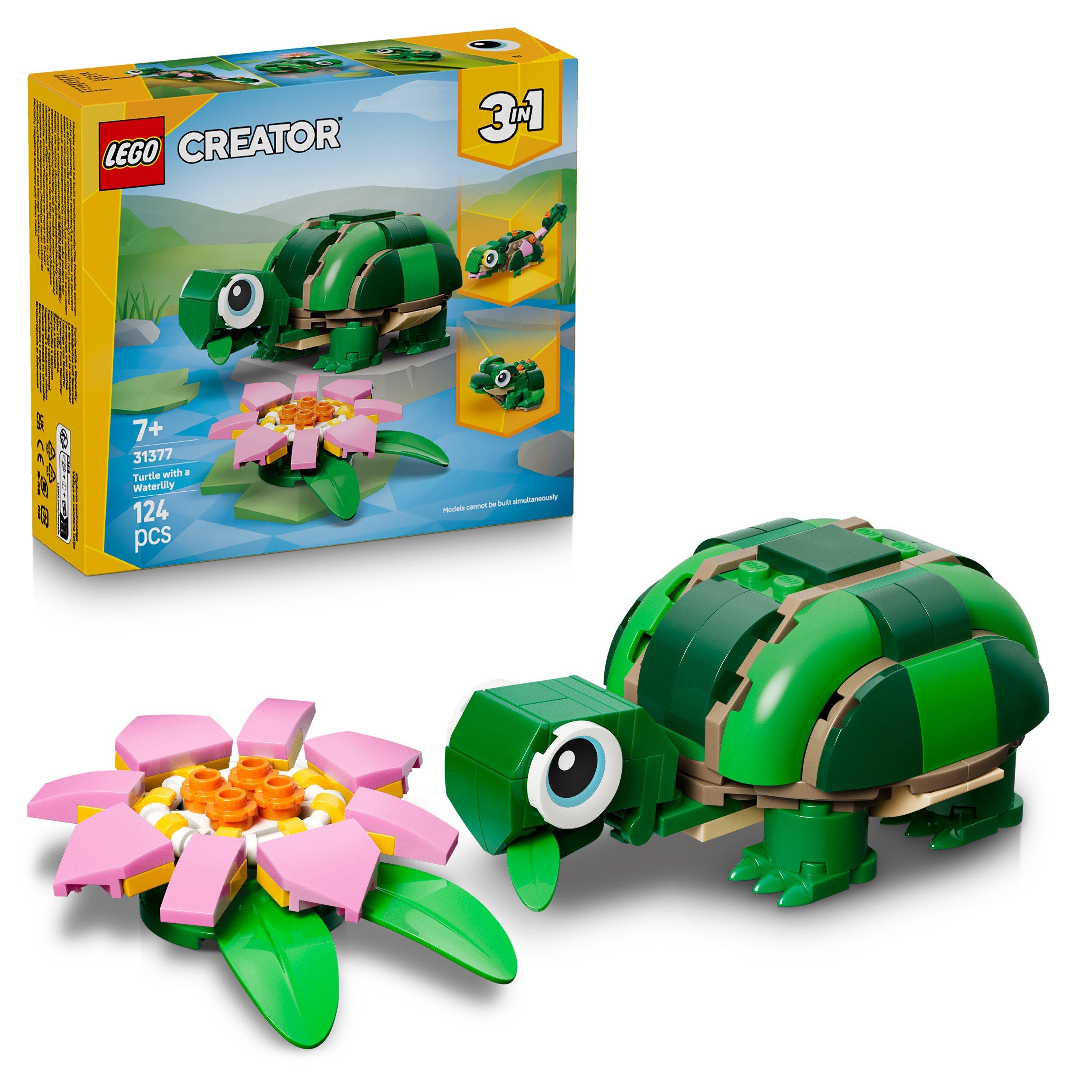 Turtle - LEGO - Creator 3in1 Turtle with a Water Lily Flower Toy 31377 - 1