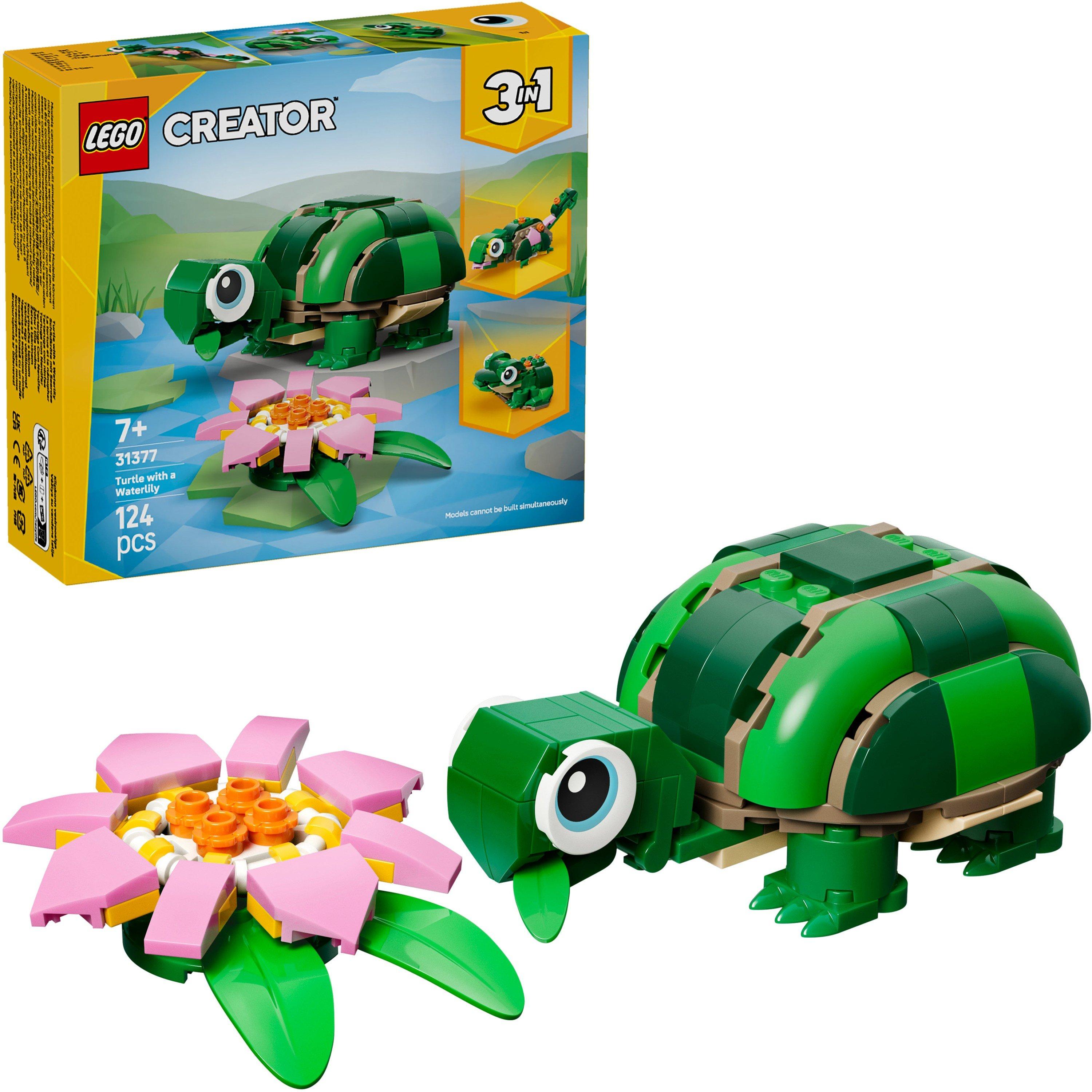 Turtle - LEGO - Creator 3in1 Turtle with a Water Lily Flower Toy 31377 - 1