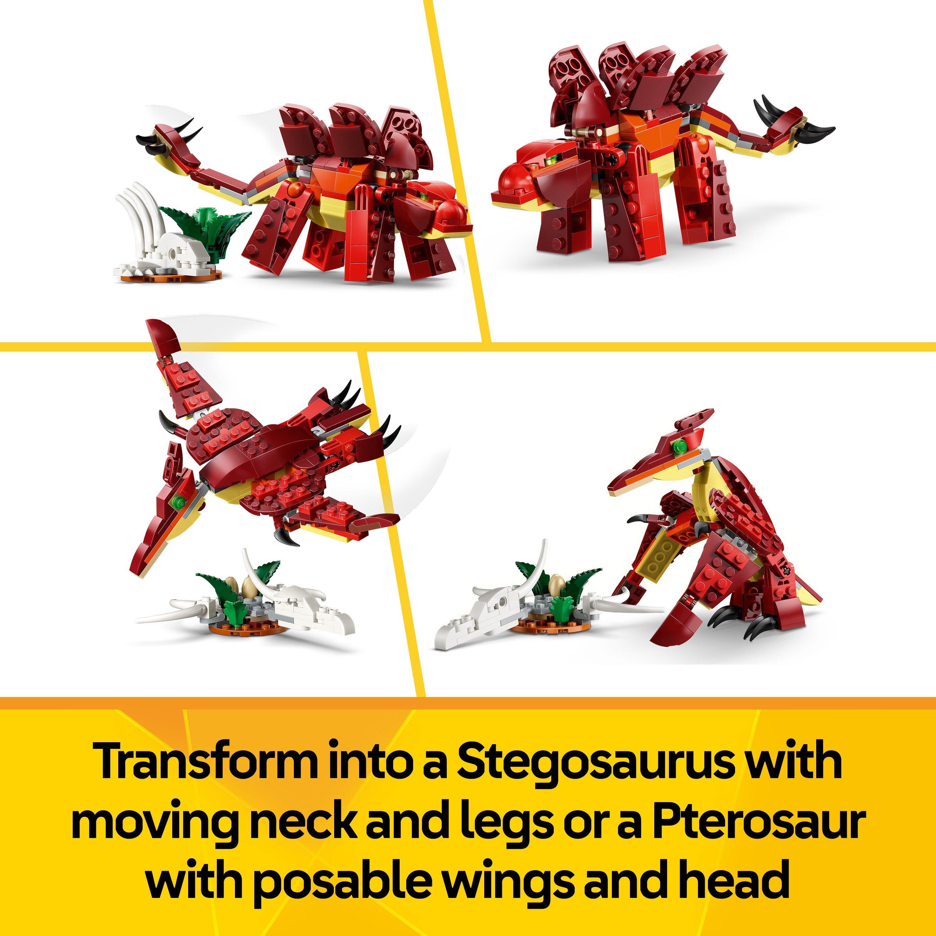 Dinosaur - LEGO - Creator 3in1 Fierce Dinosaur Figure Building Toy 31379 - 6