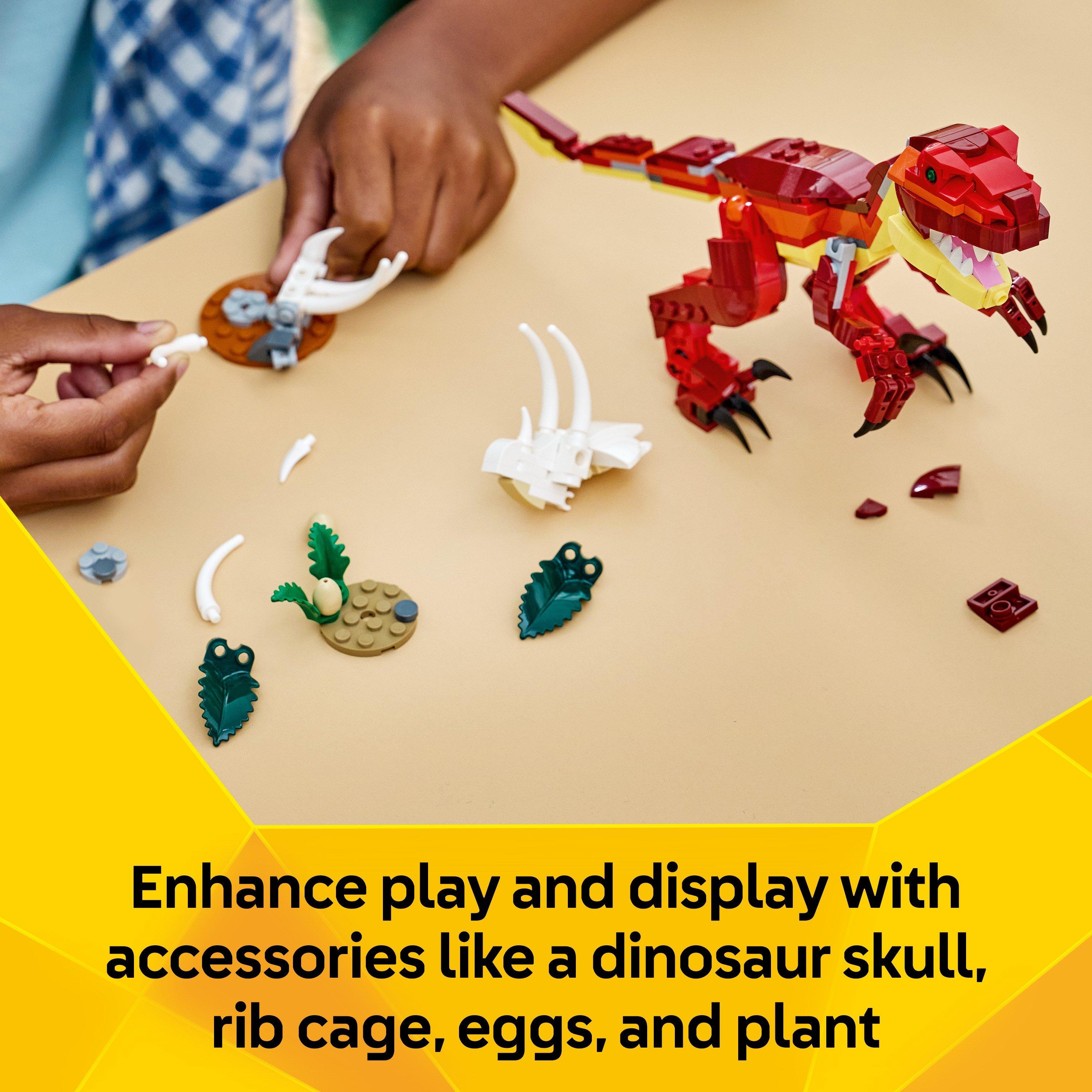 Dinosaur - LEGO - Creator 3in1 Fierce Dinosaur Figure Building Toy 31379 - 7