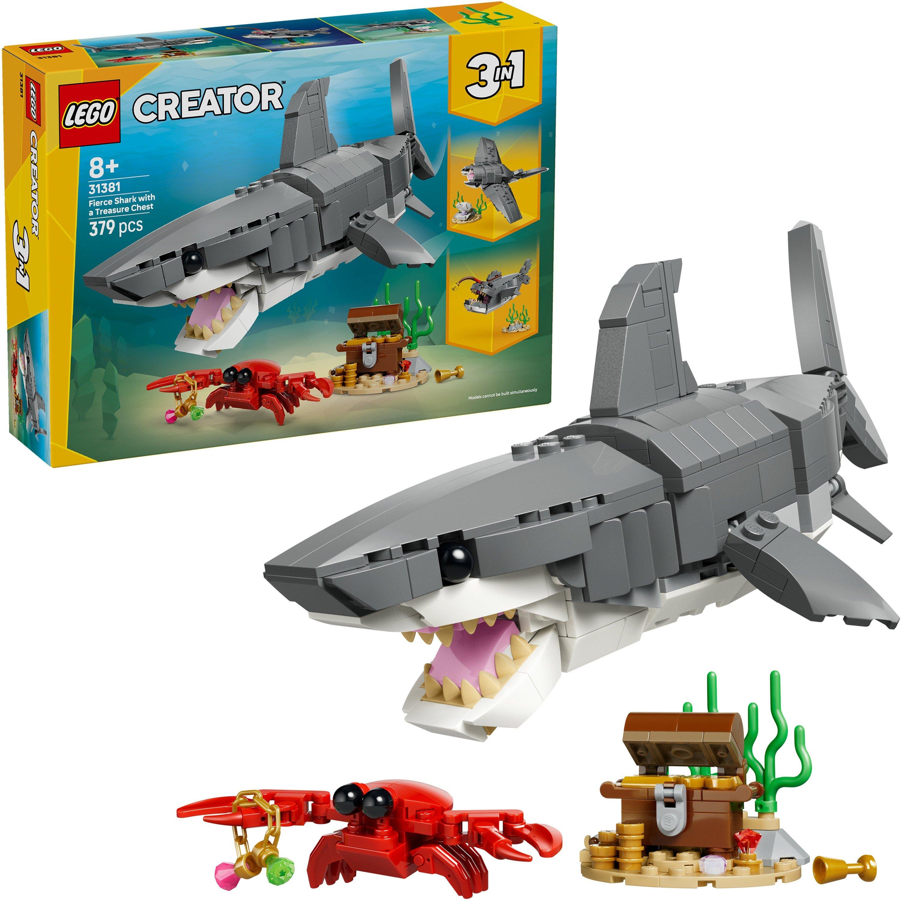 Lego  Creator 3In1 Fierce Shark With A Treasure Chest 31381 - Retro Gaming