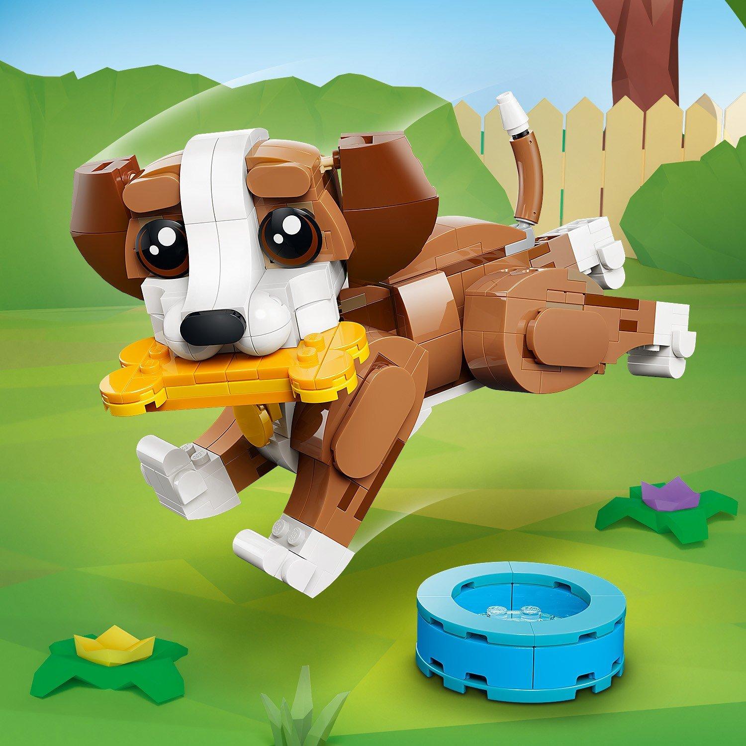 Puppy Dog - LEGO - Creator 3in1 Cute Animals: Playful Puppy Dog Toy 31382 - 11