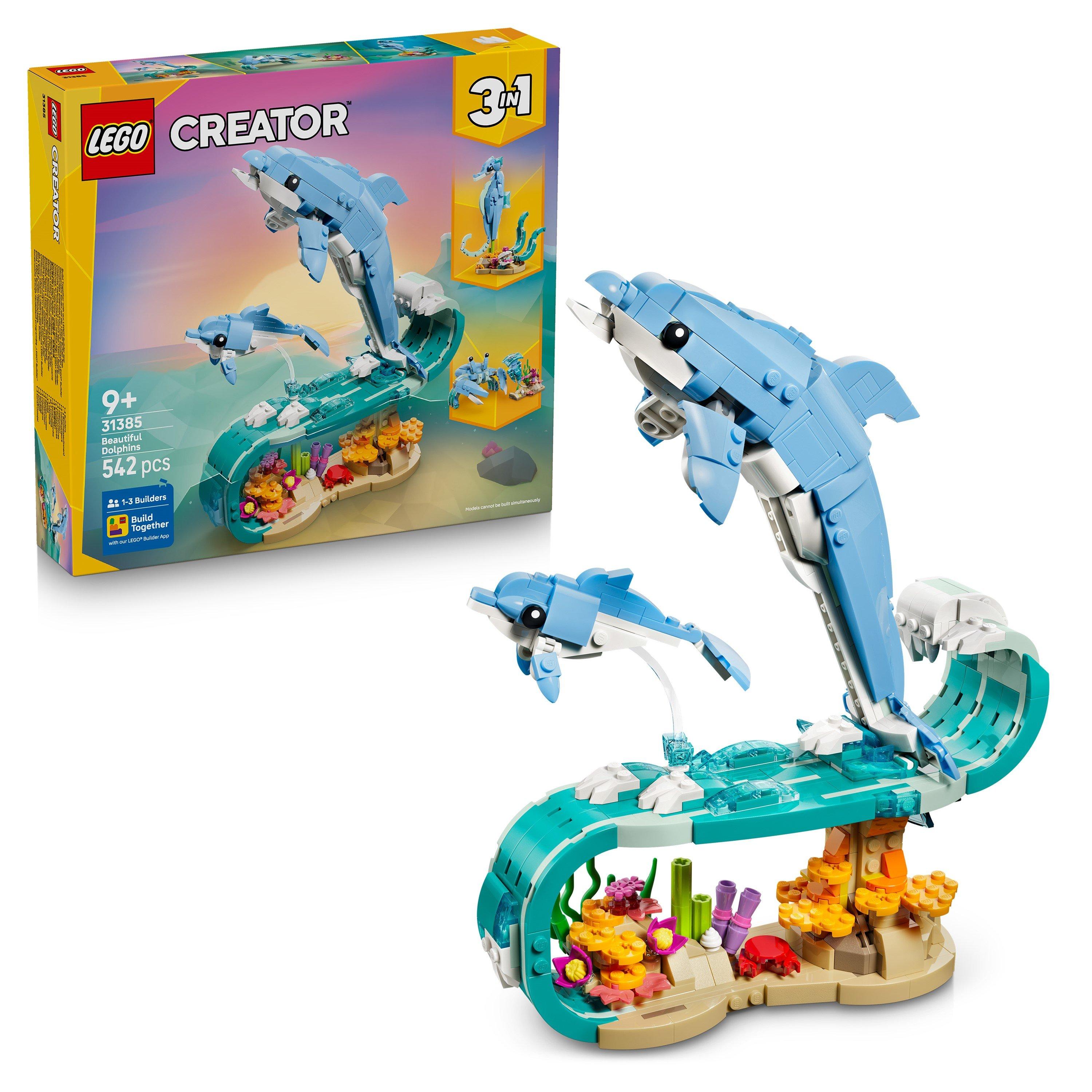 Dolphins - LEGO - Creator 3in1 Sea Animals: Beautiful Dolphins Toy 31385 - 1