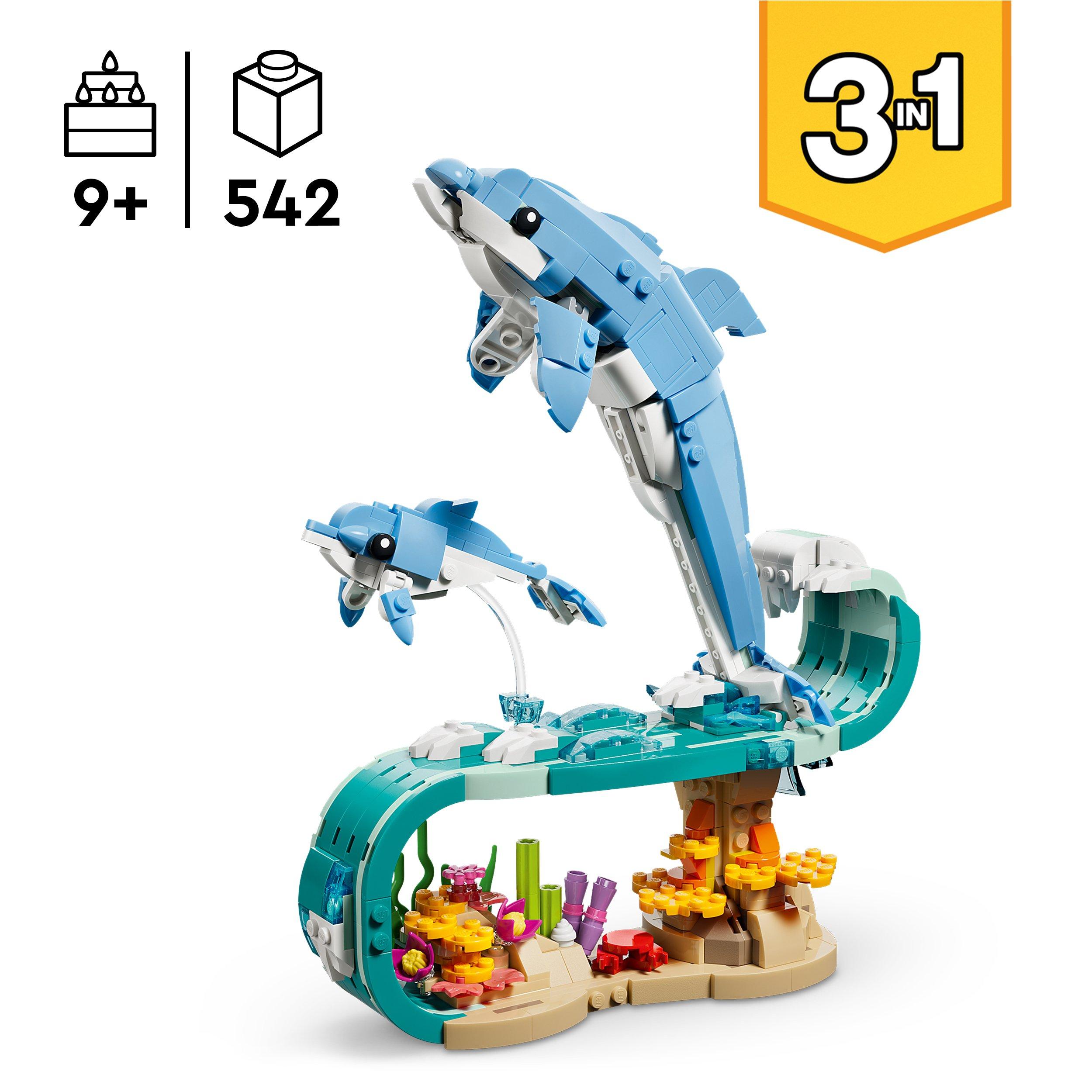 Dolphins - LEGO - Creator 3in1 Sea Animals: Beautiful Dolphins Toy 31385 - 2