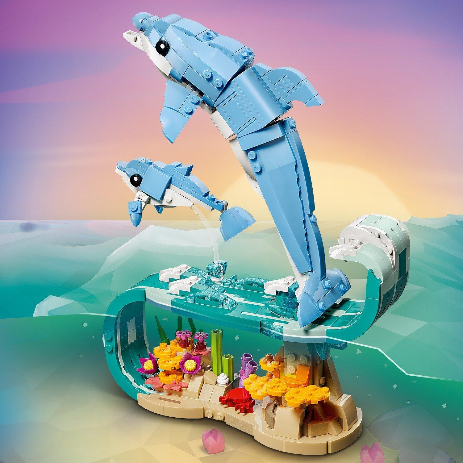 Delfini - LEGO - Creator 3in1 Sea Animals: Beautiful Dolphins Toy 31385 - 11