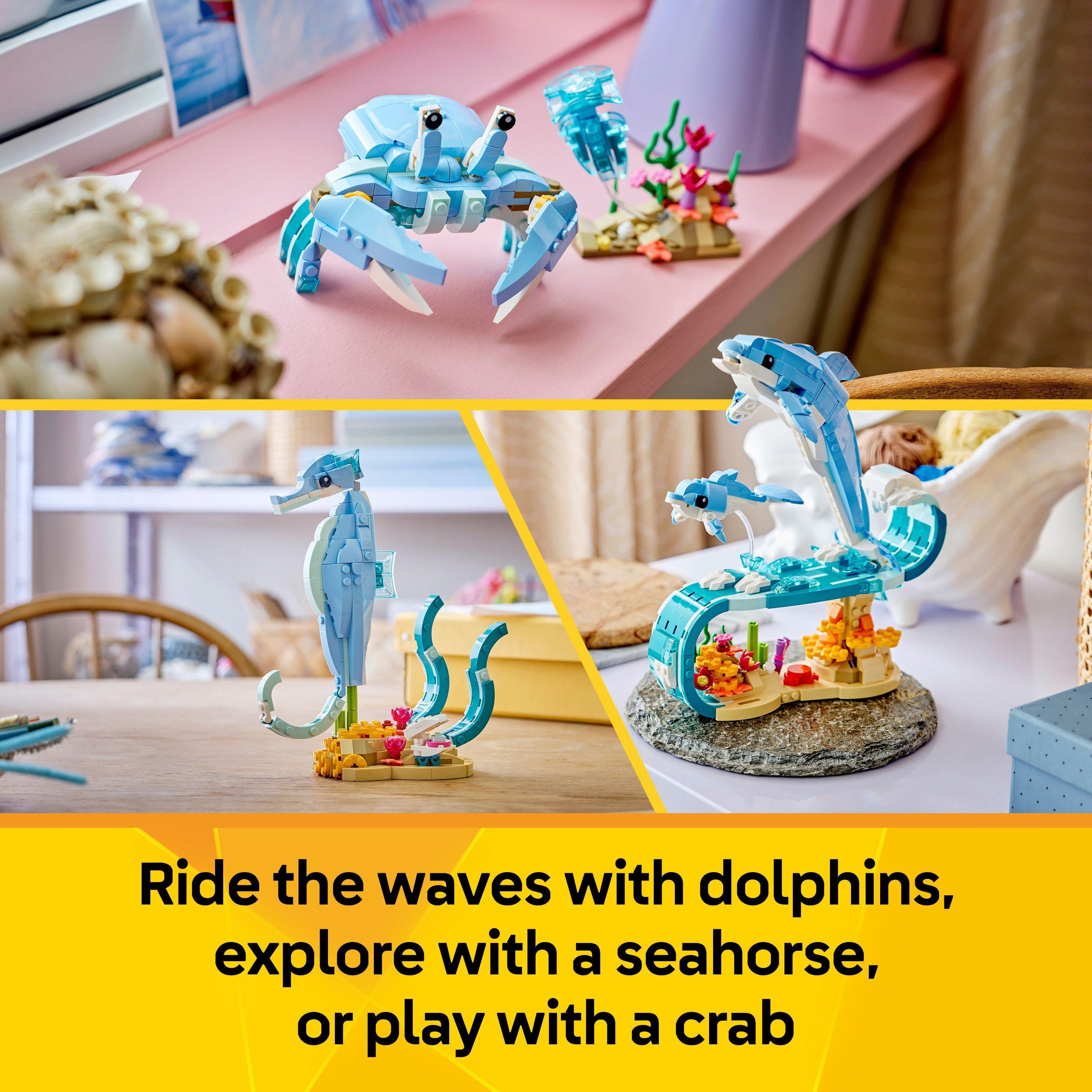 LEGO Creator 3in1 Sea Animals: Beautiful Dolphins Toy 31385 | FRASERS