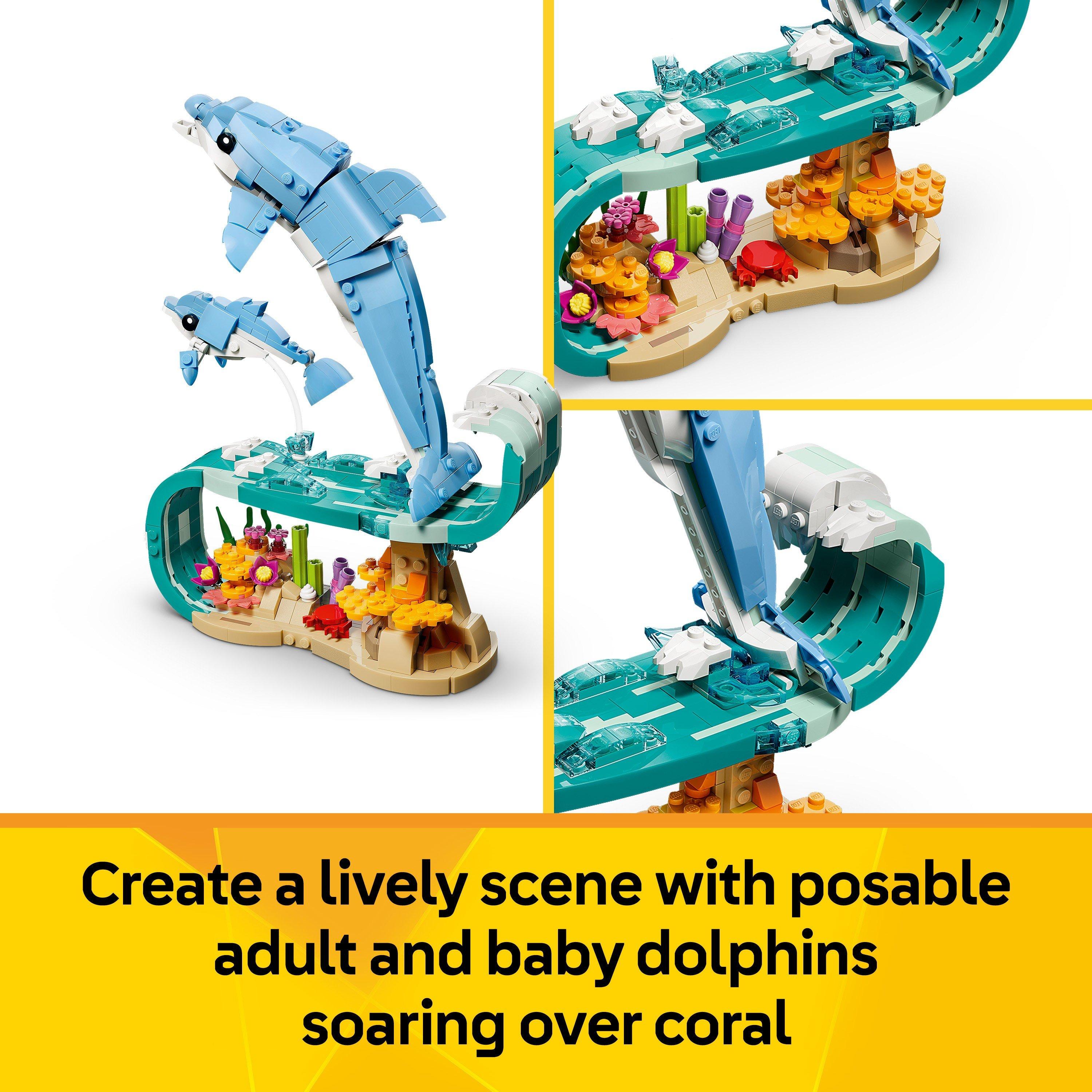 Delfini - LEGO - Creator 3in1 Sea Animals: Beautiful Dolphins Toy 31385 - 5