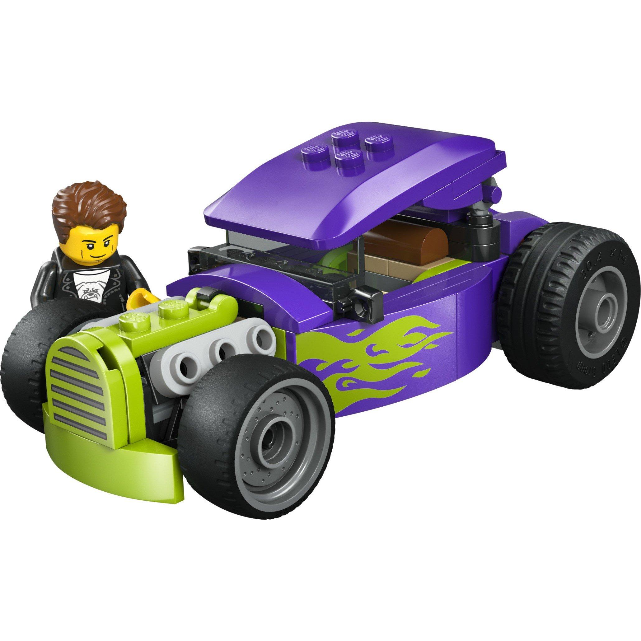 Hot Rod - LEGO - City Hot Rod Race Car Toy - Model Kit for Kids 60485 - 14