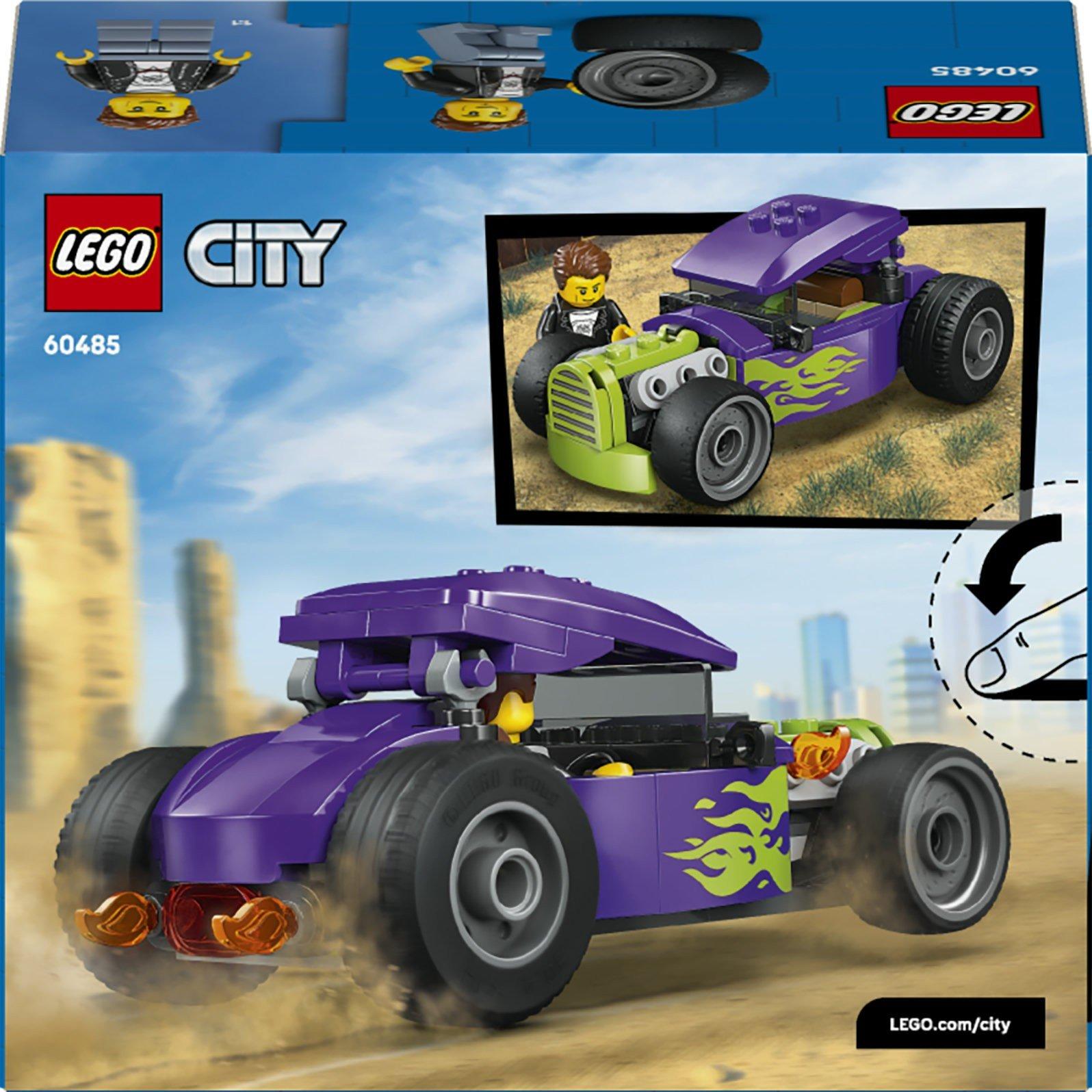 Hot Rod - LEGO - City Hot Rod Race Car Toy - Model Kit for Kids 60485 - 9