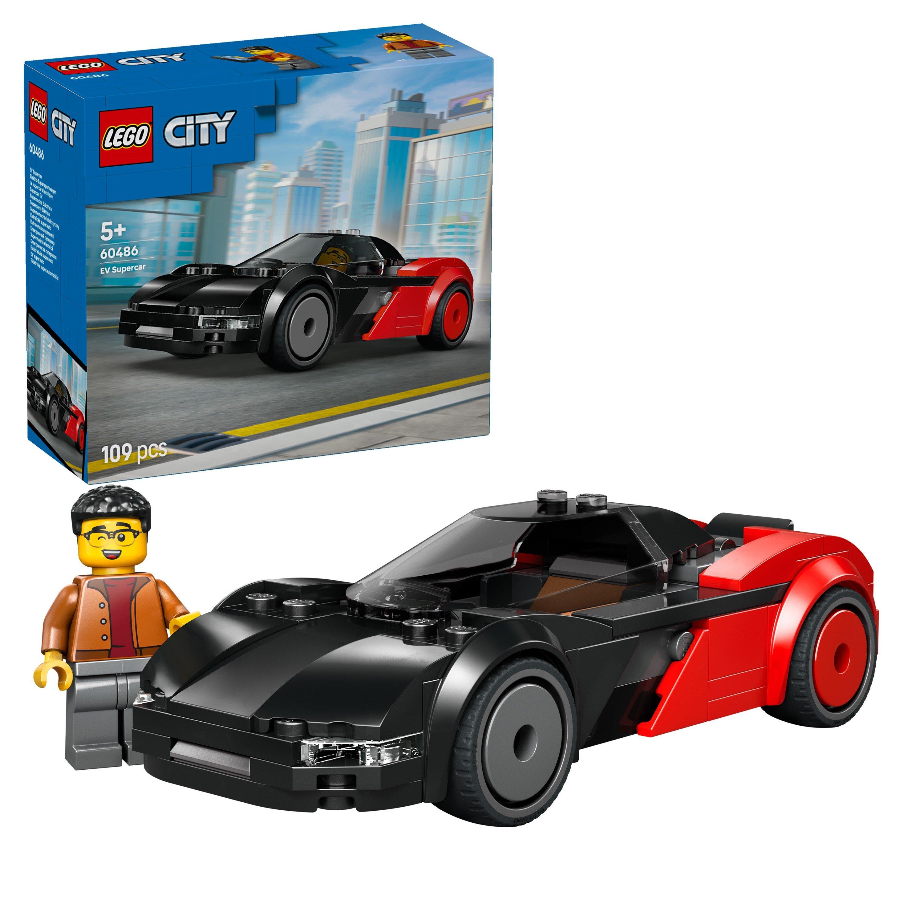 EV Supercar - LEGO - City EV Supercar Toy - Car Model with Minifigure 60486 - 1