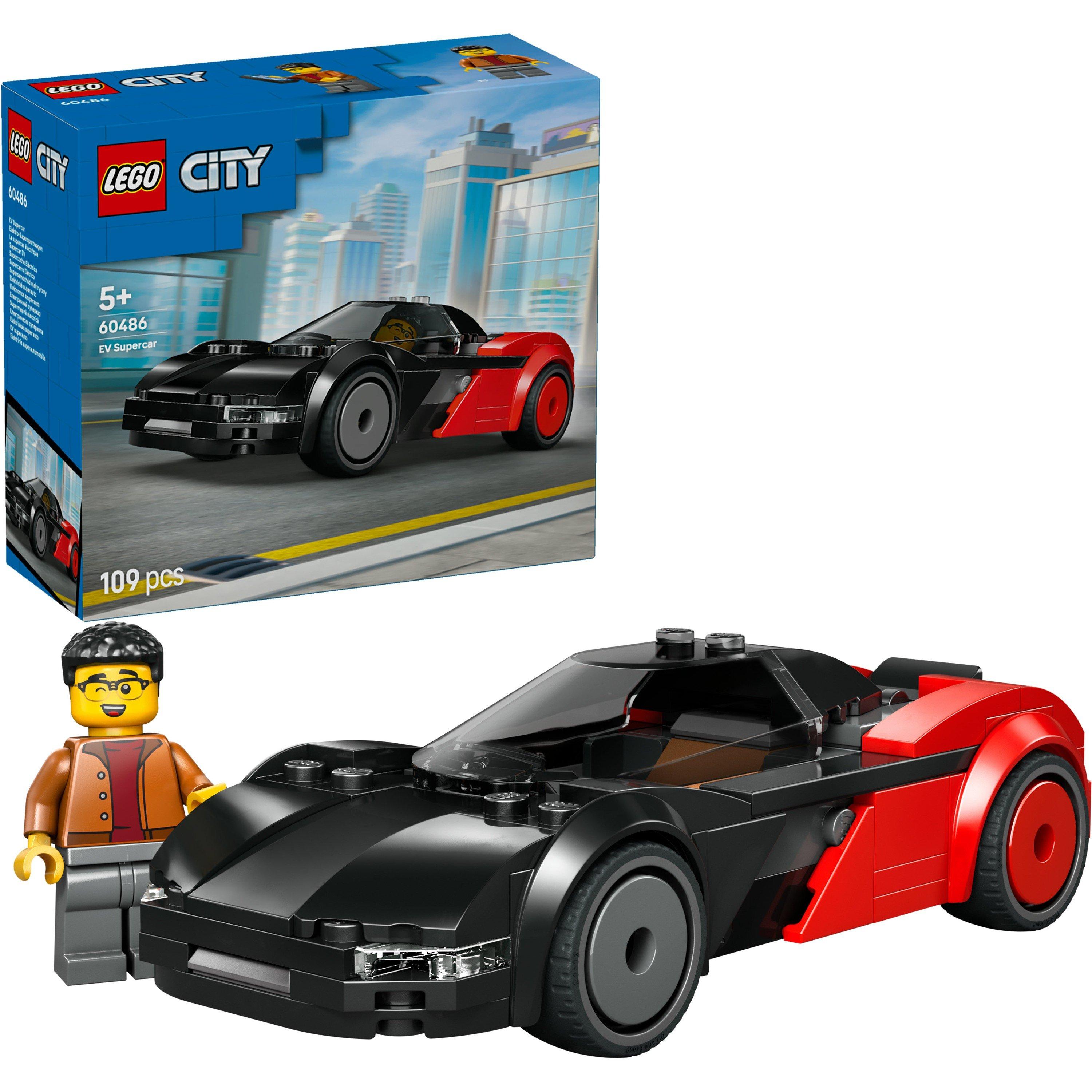 EV Supercar - LEGO - City EV Supercar Toy - Car Model with Minifigure 60486 - 1