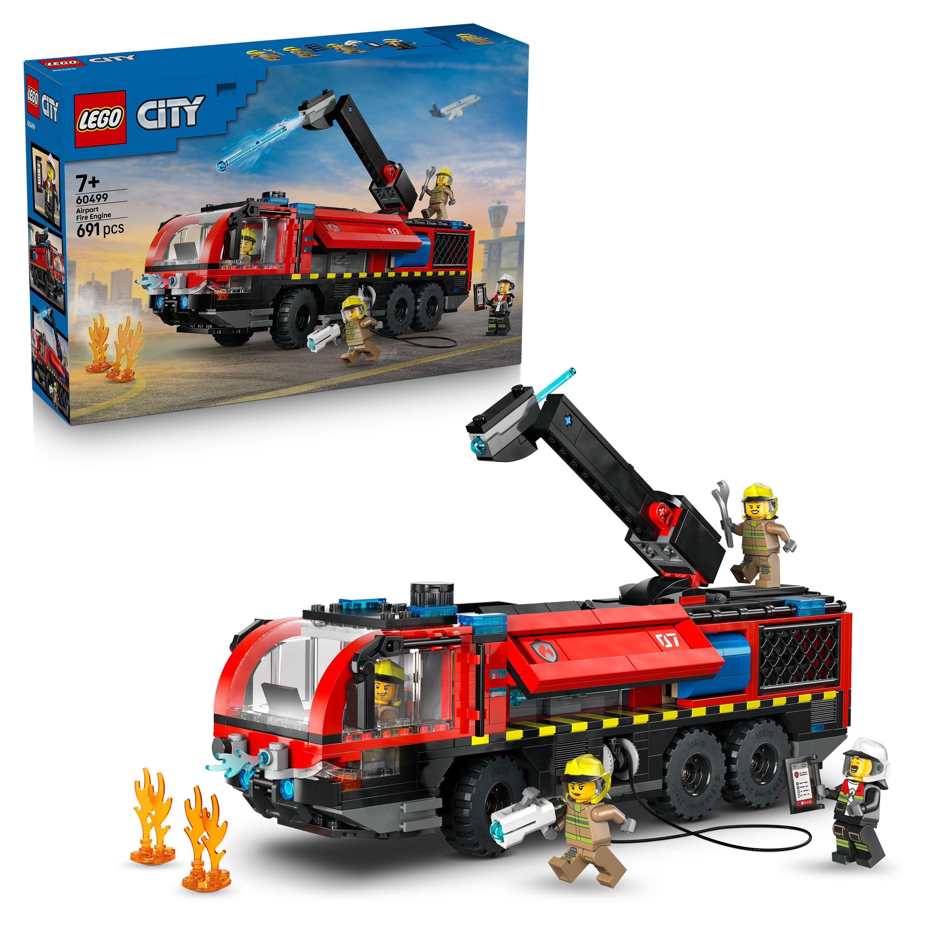 LEGO City Airport Fire Engine - Toy Truck Building Set 60499