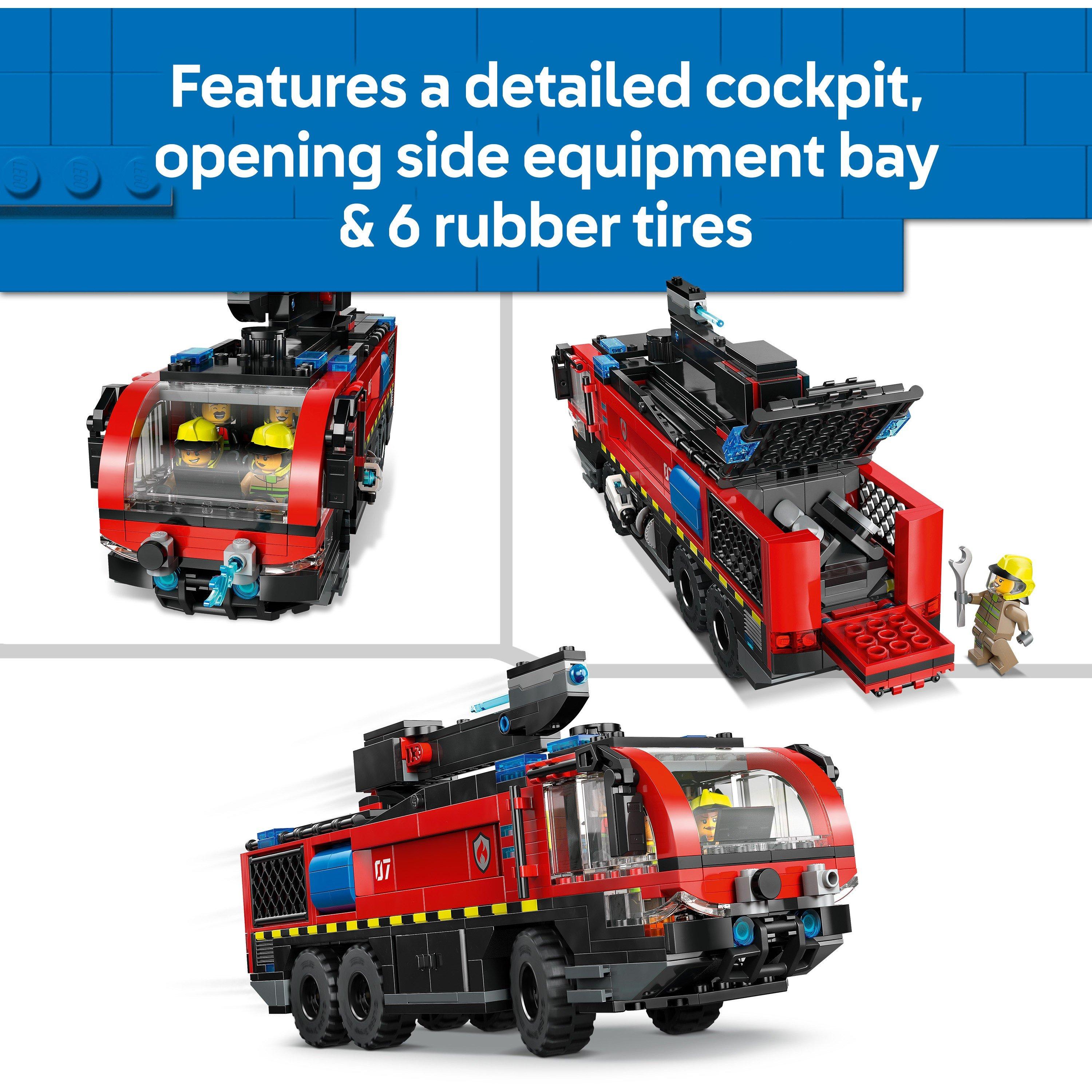 TBC - LEGO - City Airport Fire Engine - Toy Truck Building Set 60499 - 4