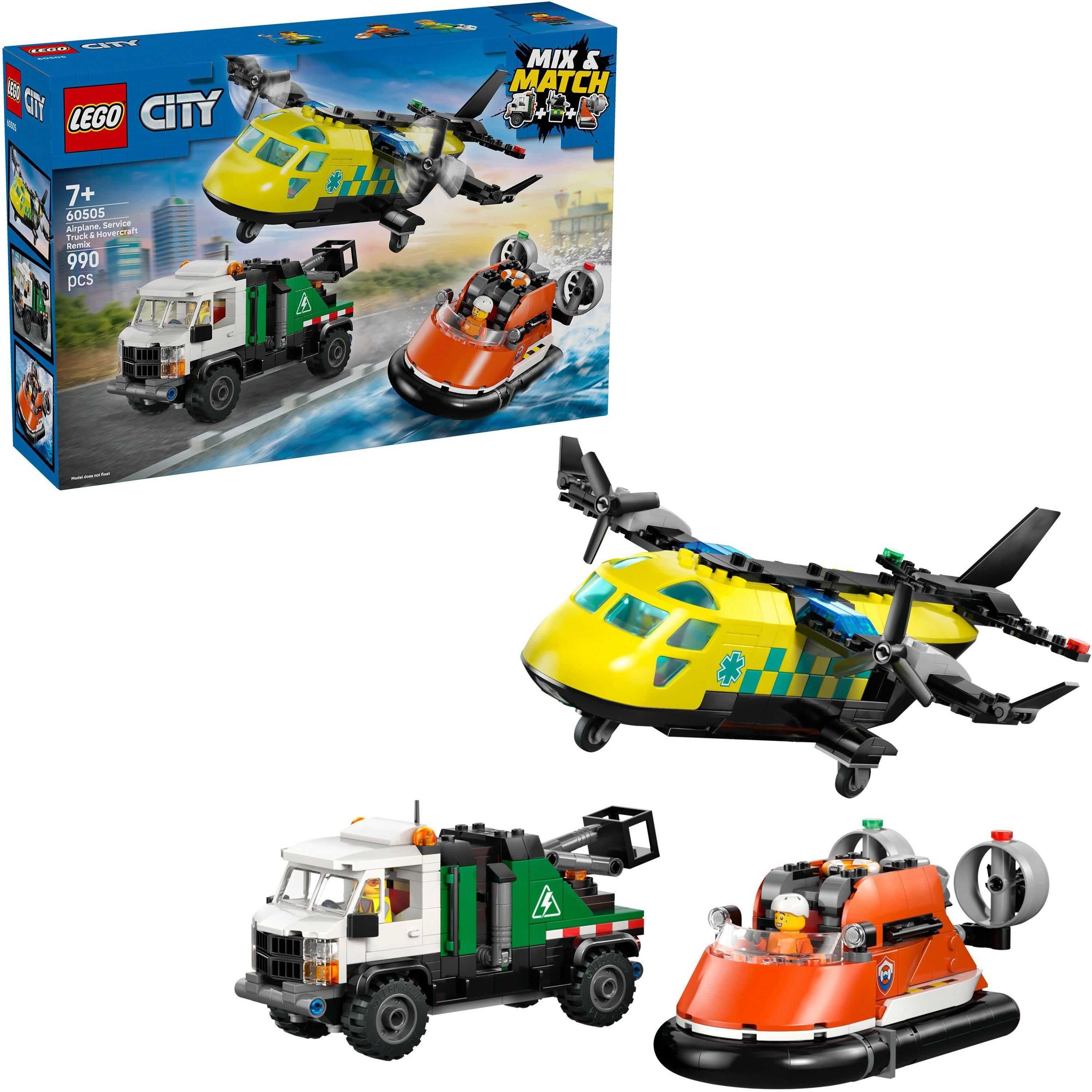 TBC - LEGO - City Airplane Service Truck & Hovercraft Remix 60505 - 1