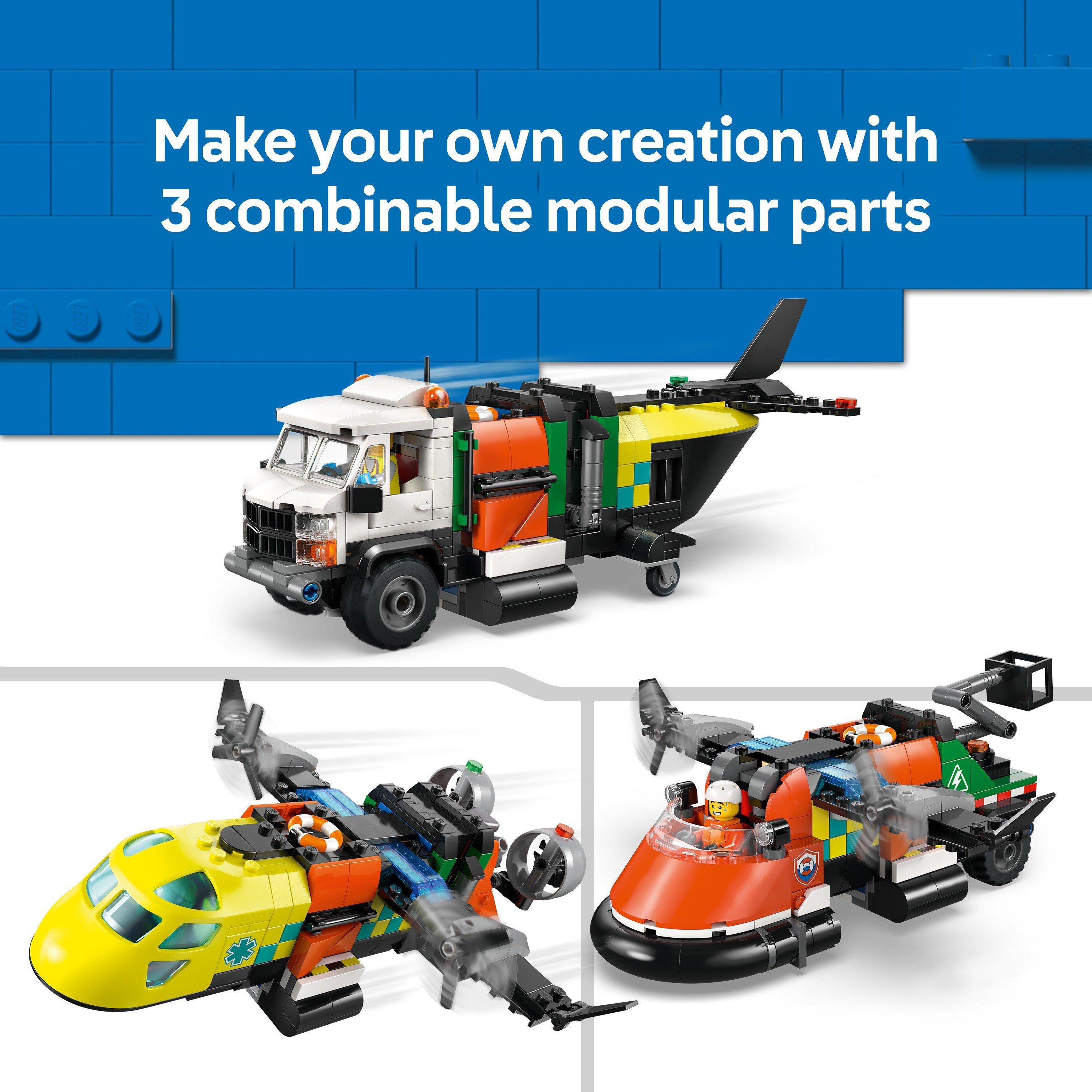 TBC - LEGO - City Airplane Service Truck & Hovercraft Remix 60505 - 6