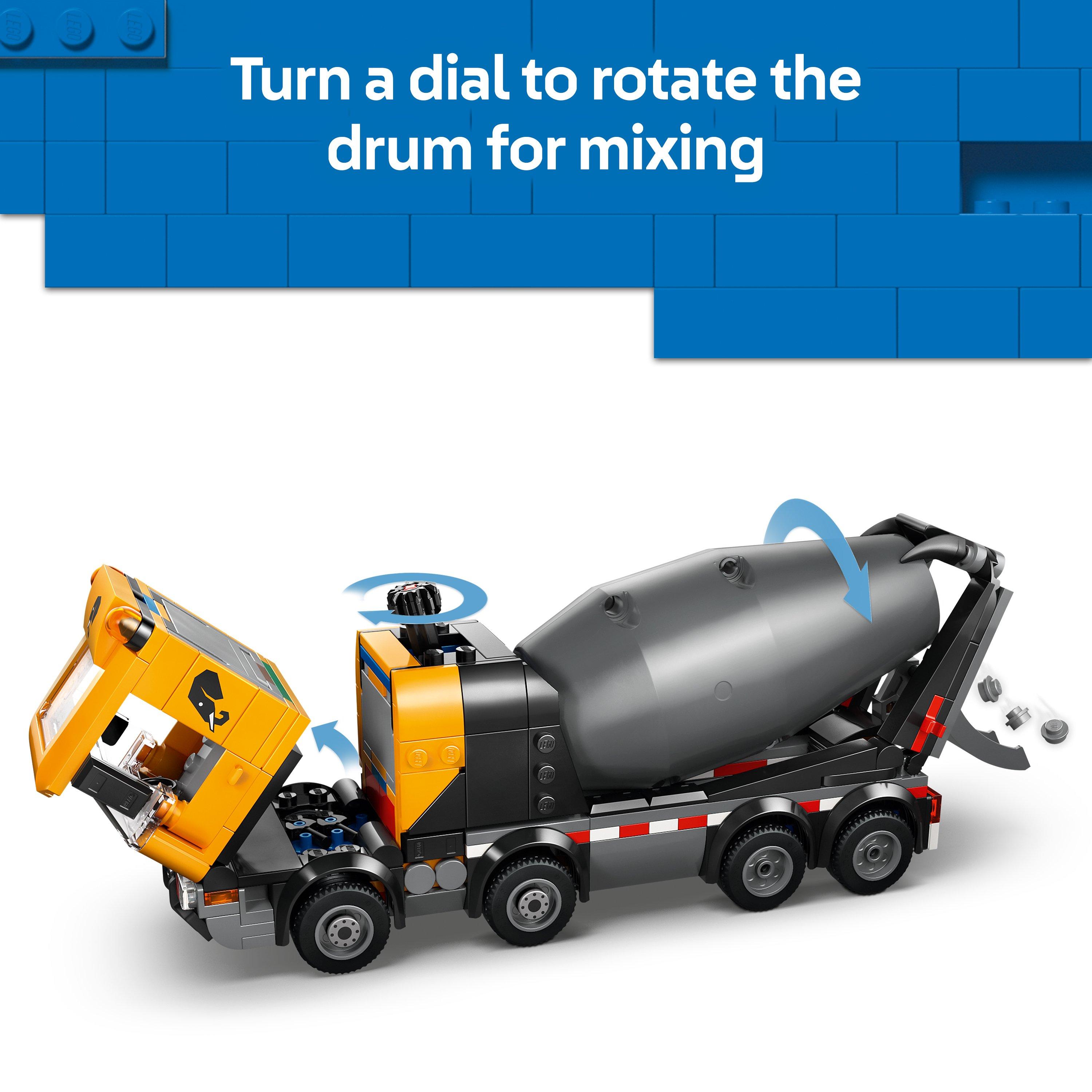 TBC - LEGO - City Cement Mixer Truck Construction Toy for Kids 60478 - 2