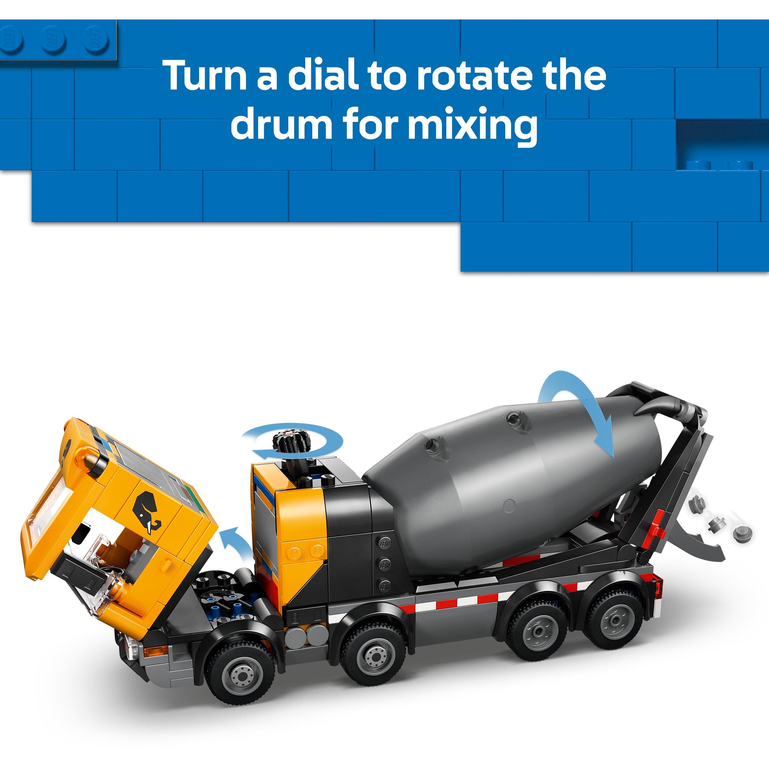 TBC - LEGO - City Cement Mixer Truck Construction Toy for Kids 60478 - 4