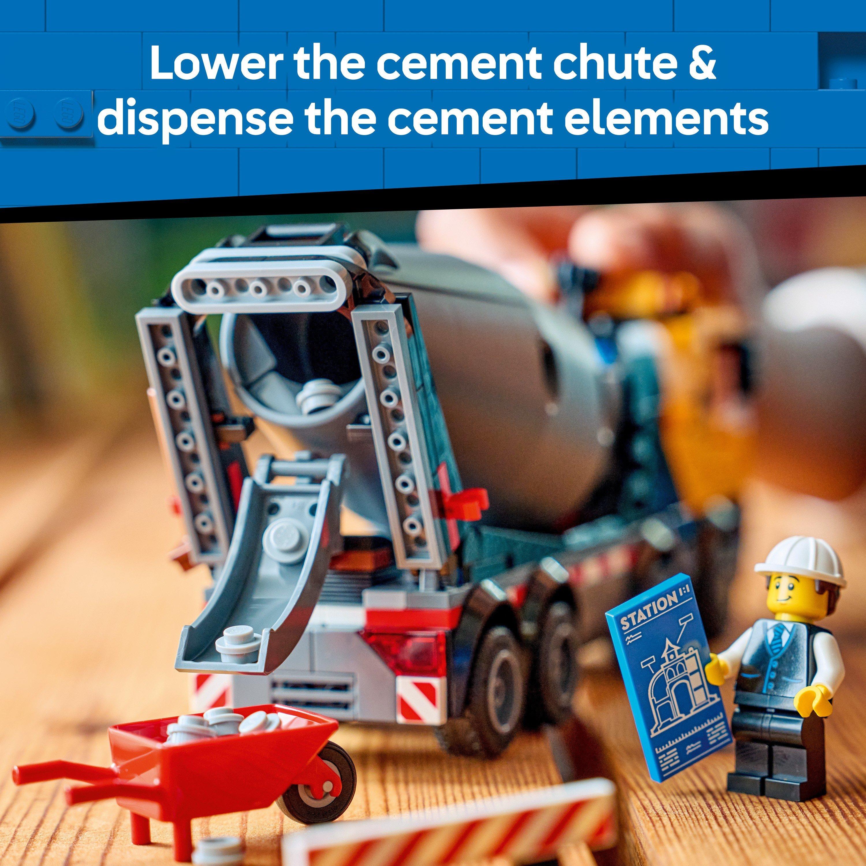 TBC - LEGO - City Cement Mixer Truck Construction Toy for Kids 60478 - 5