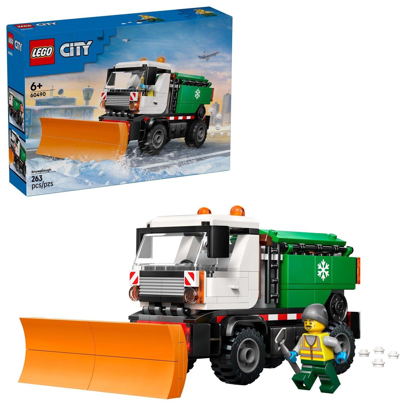 TBC - LEGO - City Snowplough Truck Toy Vehicle with Minifigure 60490 - 1