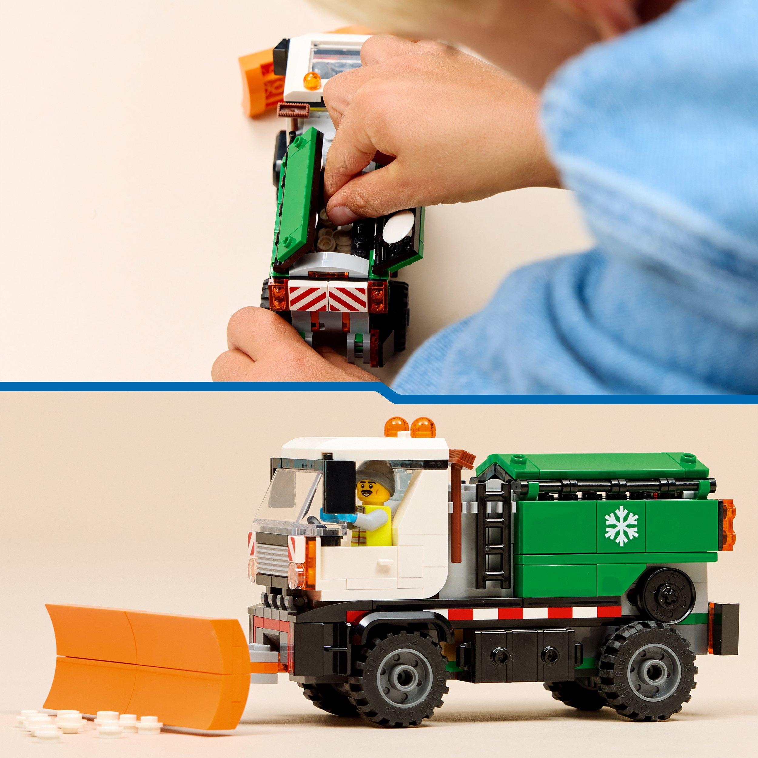 TBC - LEGO - City Snowplough Truck Toy Vehicle with Minifigure 60490 - 3