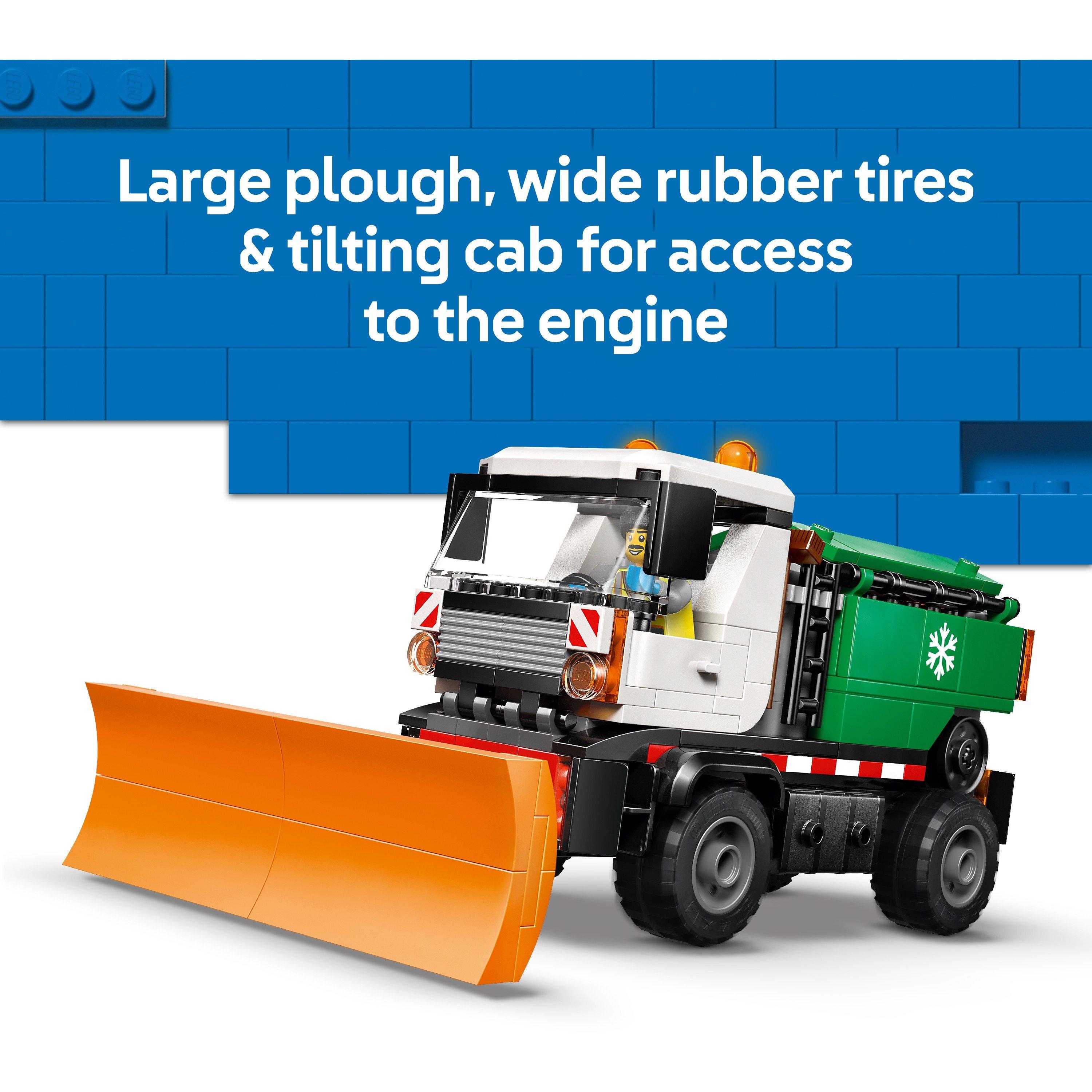 TBC - LEGO - City Snowplough Truck Toy Vehicle with Minifigure 60490 - 4