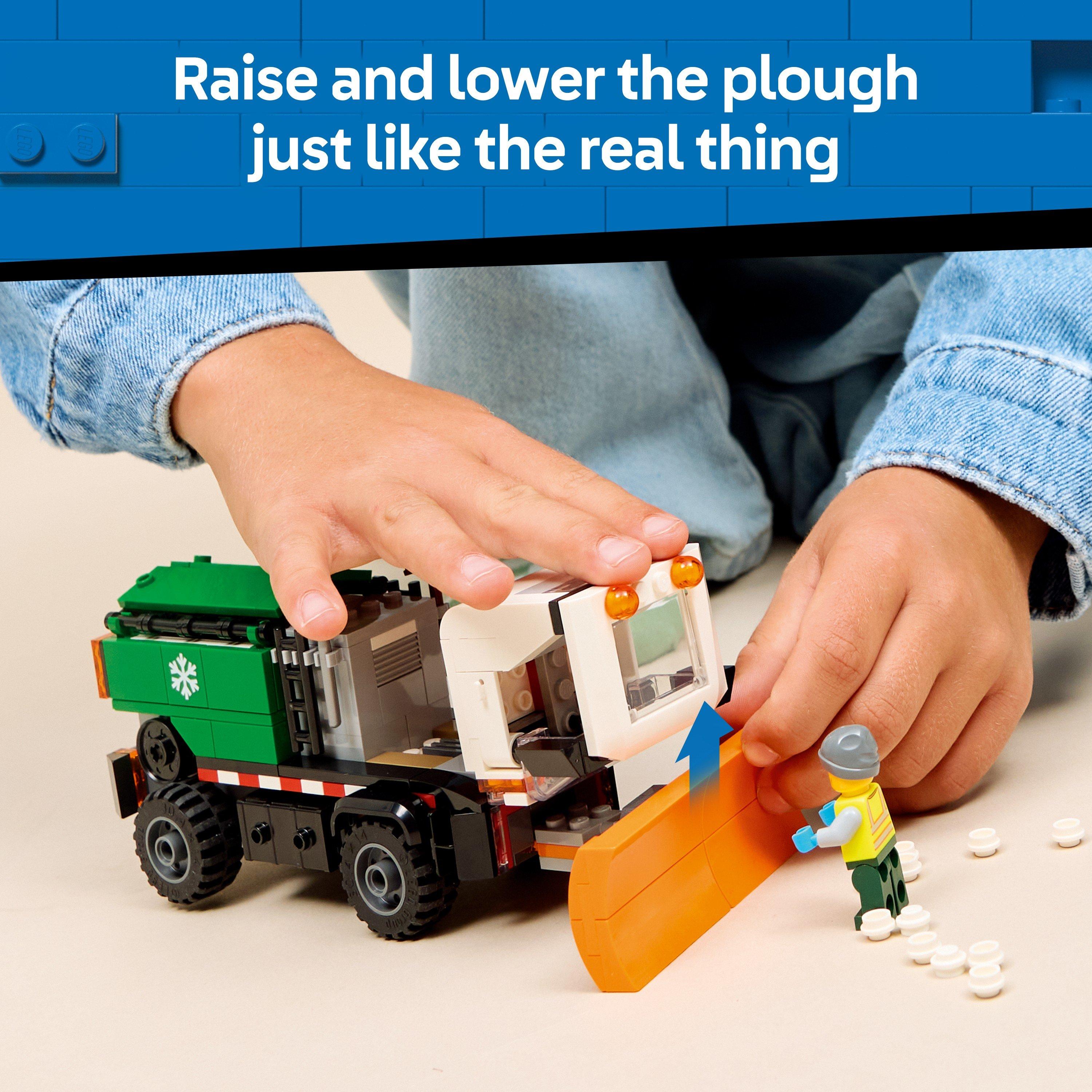 TBC - LEGO - City Snowplough Truck Toy Vehicle with Minifigure 60490 - 5