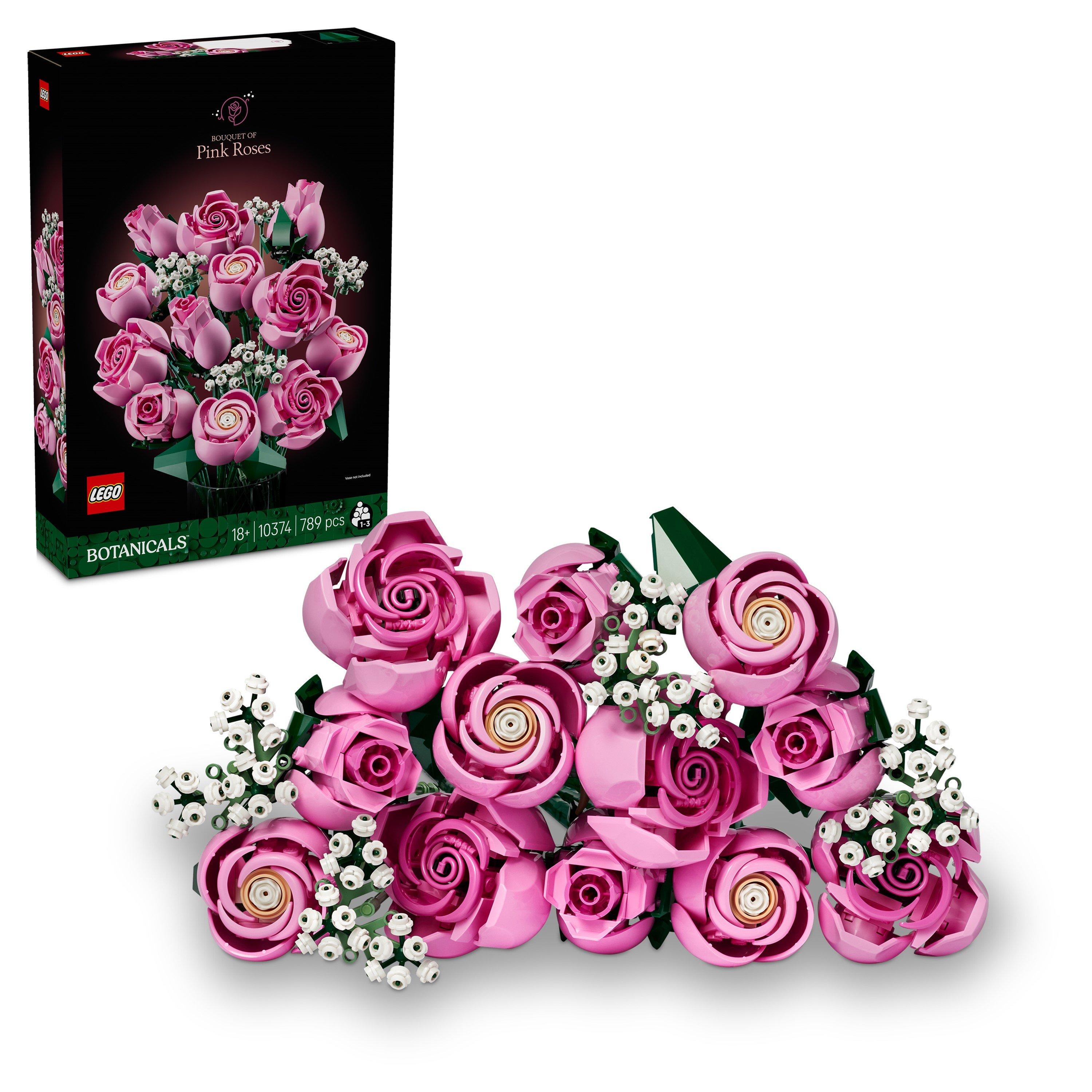 Pink Roses - LEGO - Botanicals Bouquet of Pink Roses Faux Flowers Set 10374 - 1