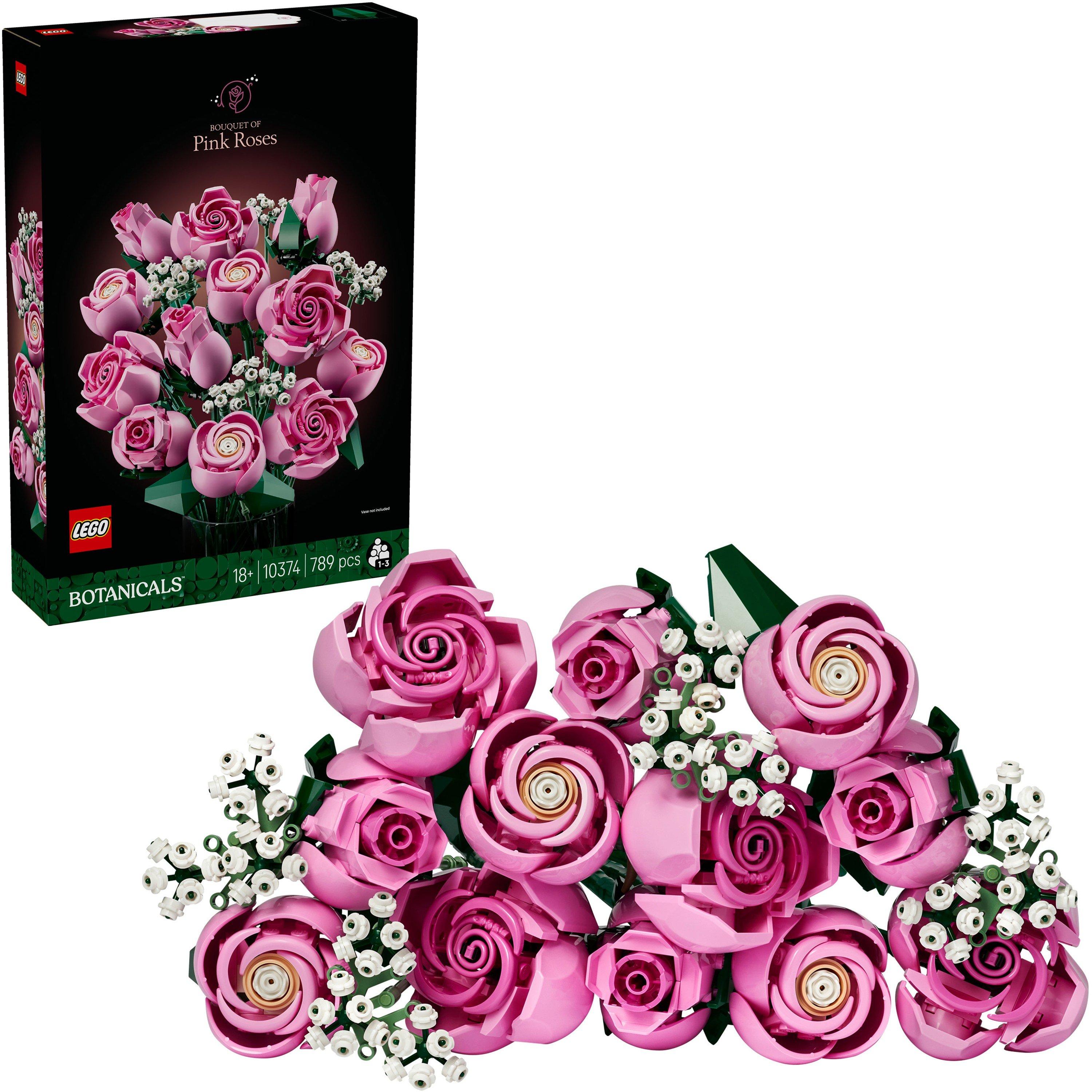 Pink Roses - LEGO - Botanicals Bouquet of Pink Roses Faux Flowers Set 10374 - 1