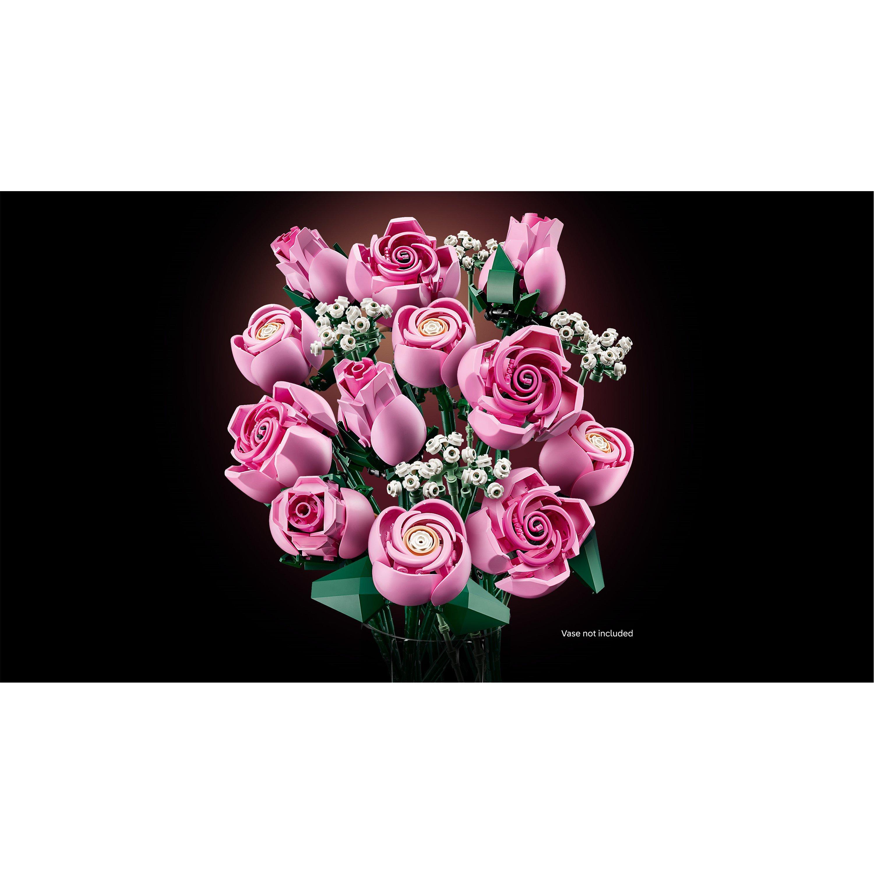 Pink Roses - LEGO - Botanicals Bouquet of Pink Roses Faux Flowers Set 10374 - 2