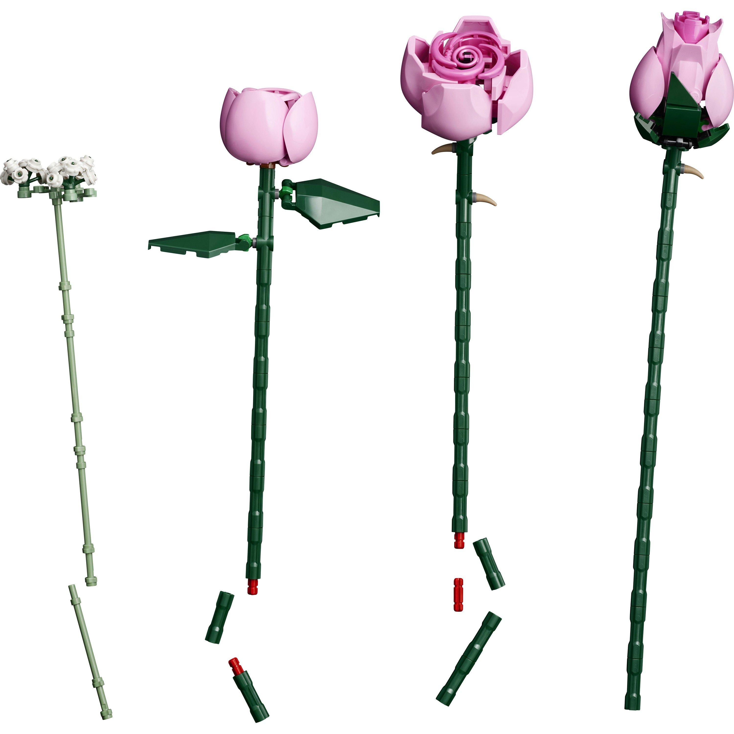 Pink Roses - LEGO - Botanicals Bouquet of Pink Roses Faux Flowers Set 10374 - 14