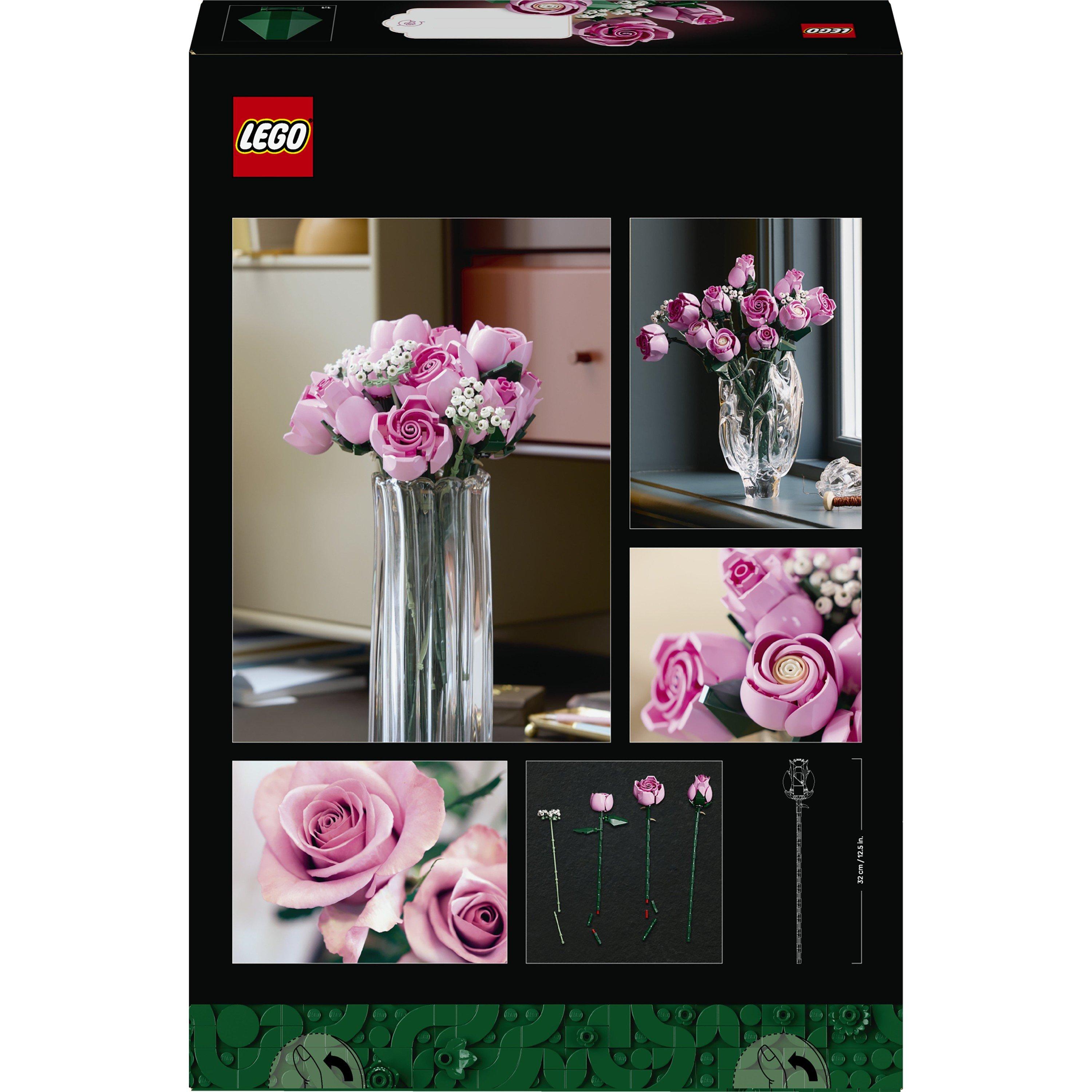 Pink Roses - LEGO - Botanicals Bouquet of Pink Roses Faux Flowers Set 10374 - 10