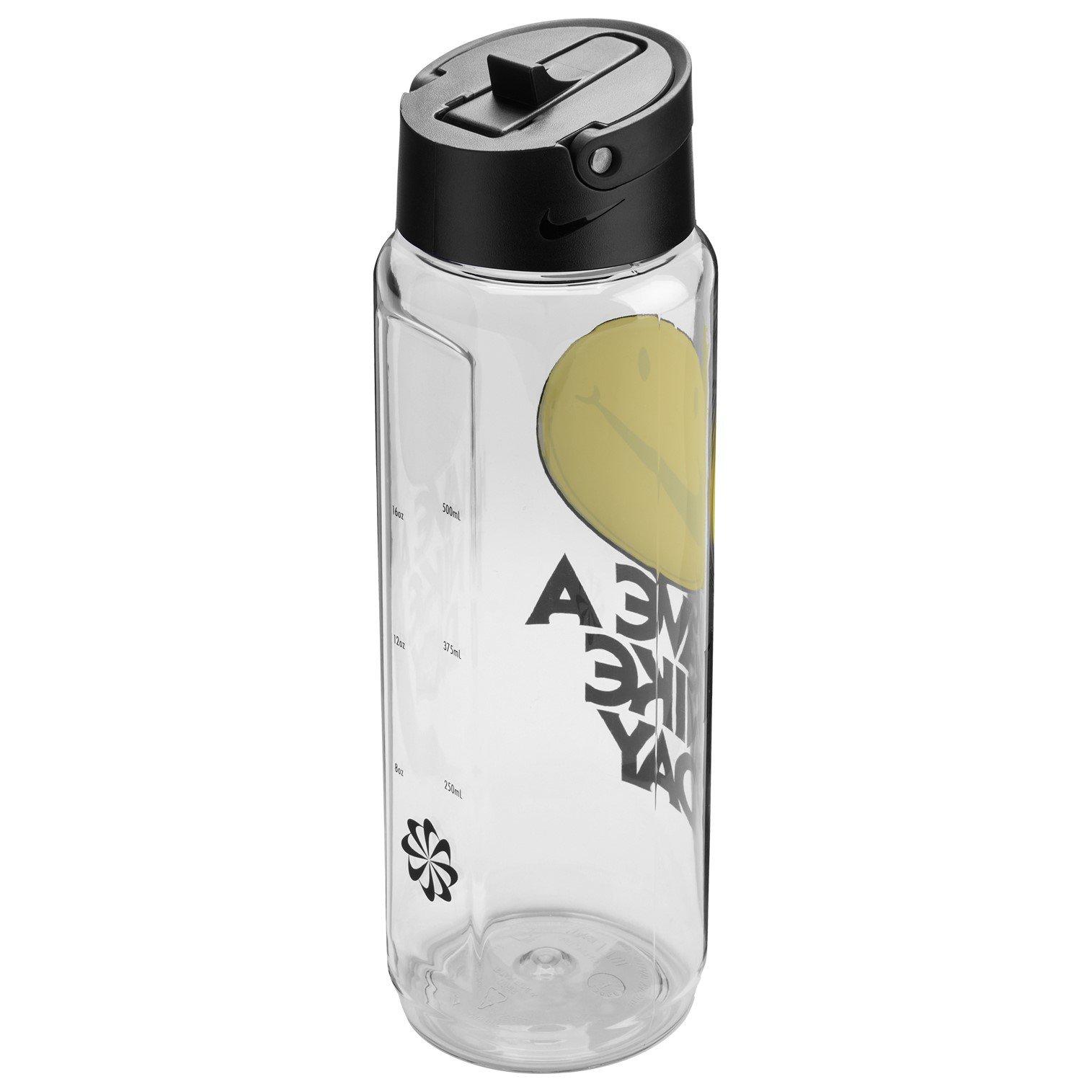 Clear/Blk/Yellw - Nike - Recharge Graphic Straw 24oz - 2
