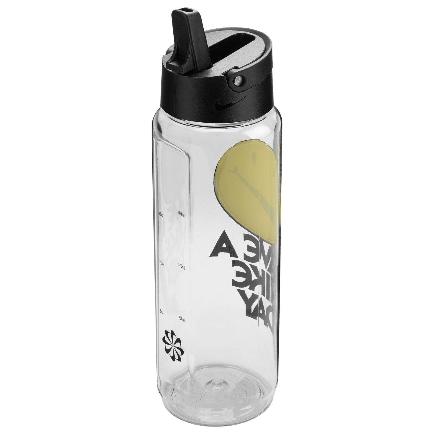 Clear/Blk/Yellw - Nike - Recharge Graphic Straw 24oz - 3