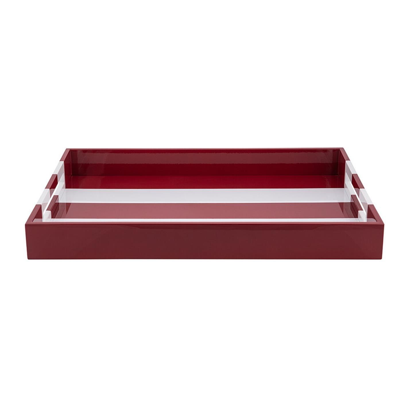 White - Addison Ross - AddisonRoss Striped Lacquered Tray - 2