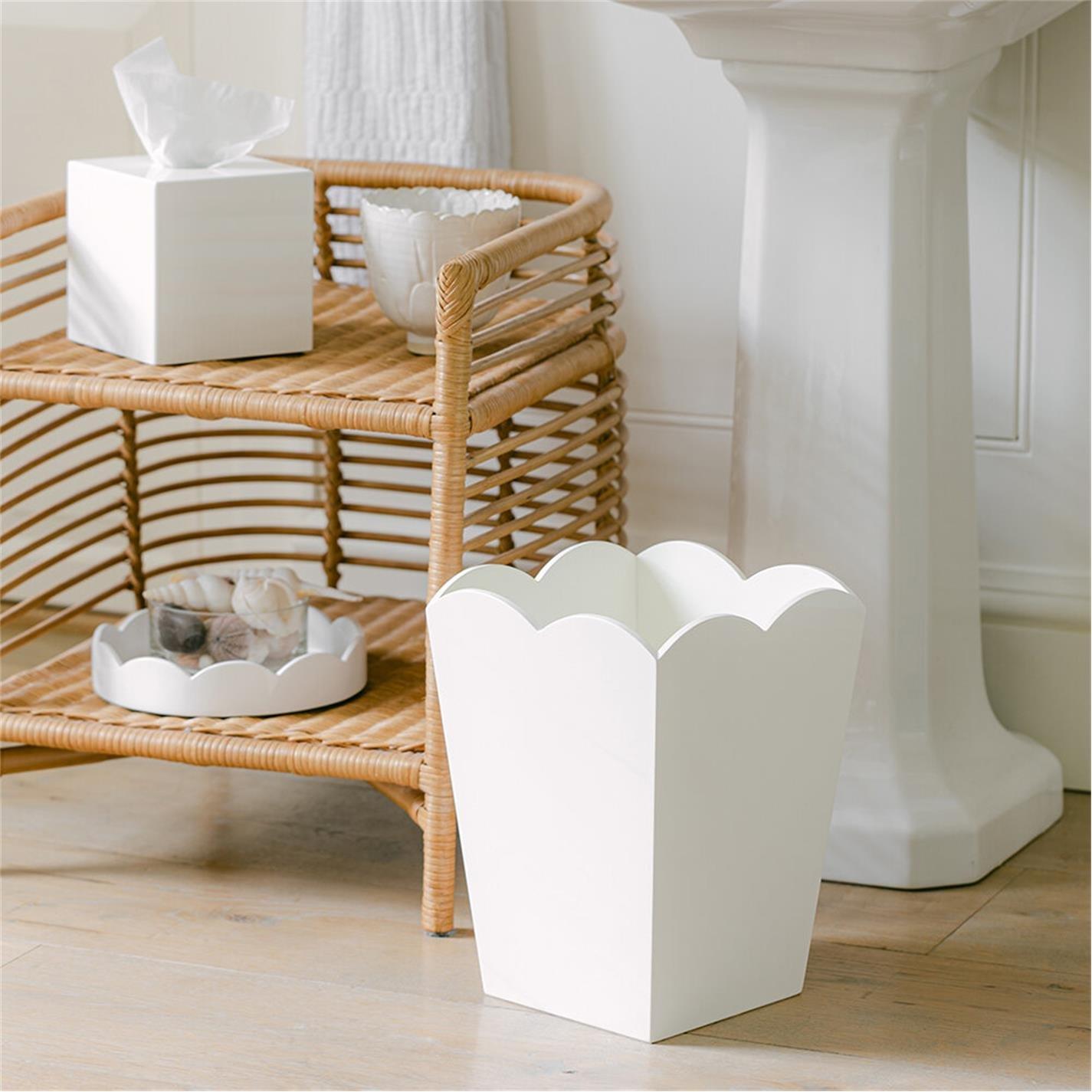 White - Addison Ross - AddisonRoss Scallop Lacquer Bin - 2