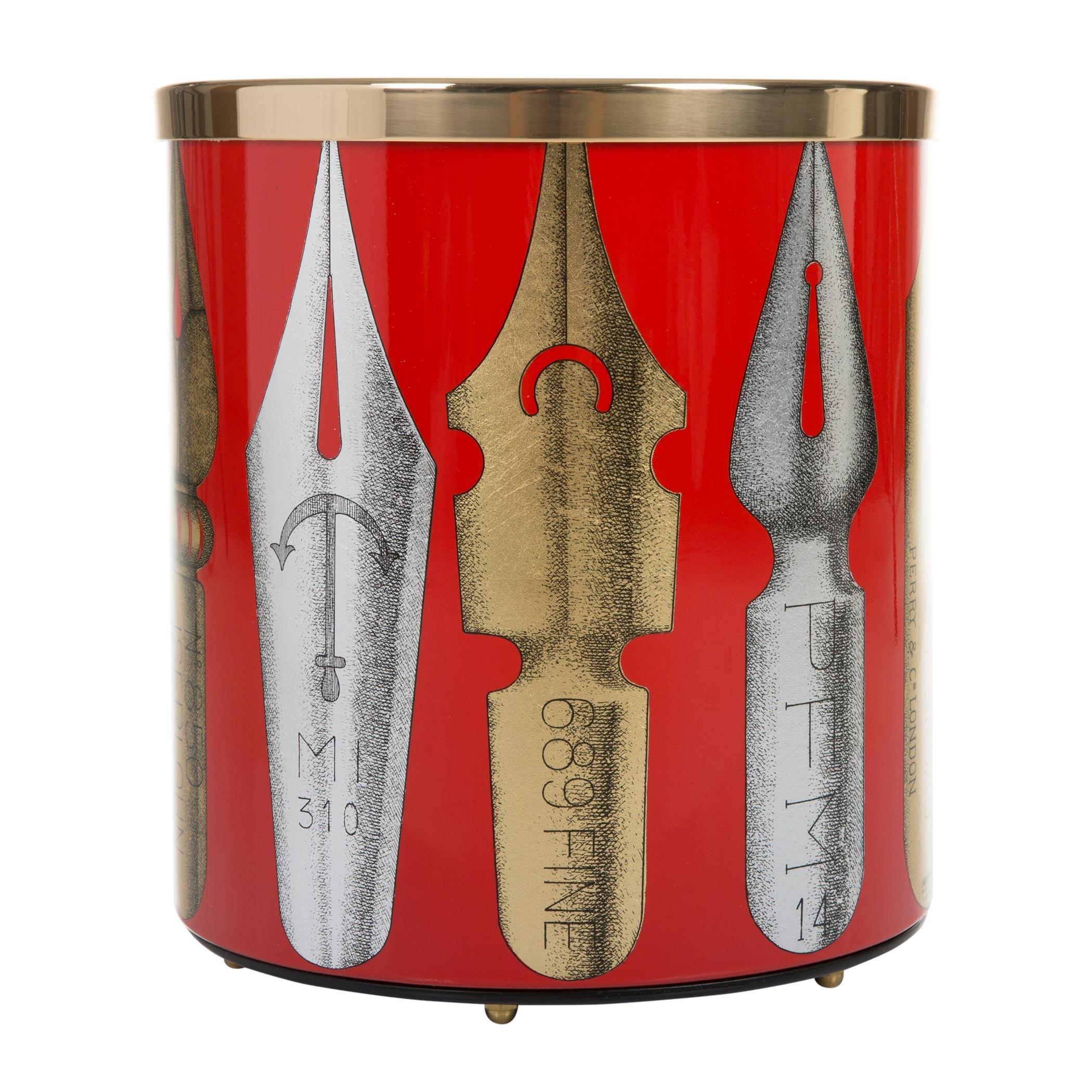 Red - Fornasetti - Pennini Paper Bin - 3