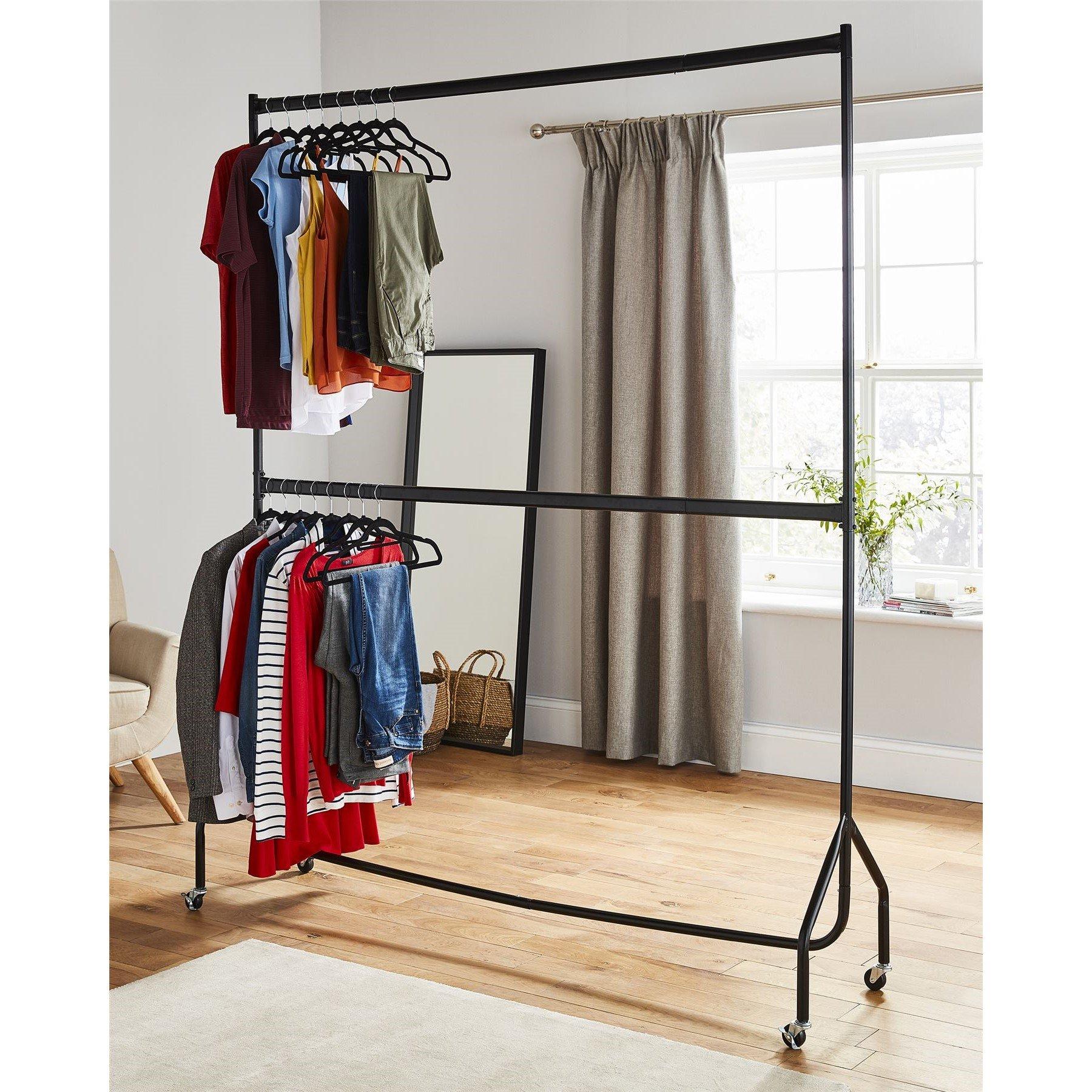 Studio Two Tier Heavy Duty Clothes Rail Clothing Rails FRASERS