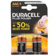 Duracell Plus Power AAA Batteries 4 Pack