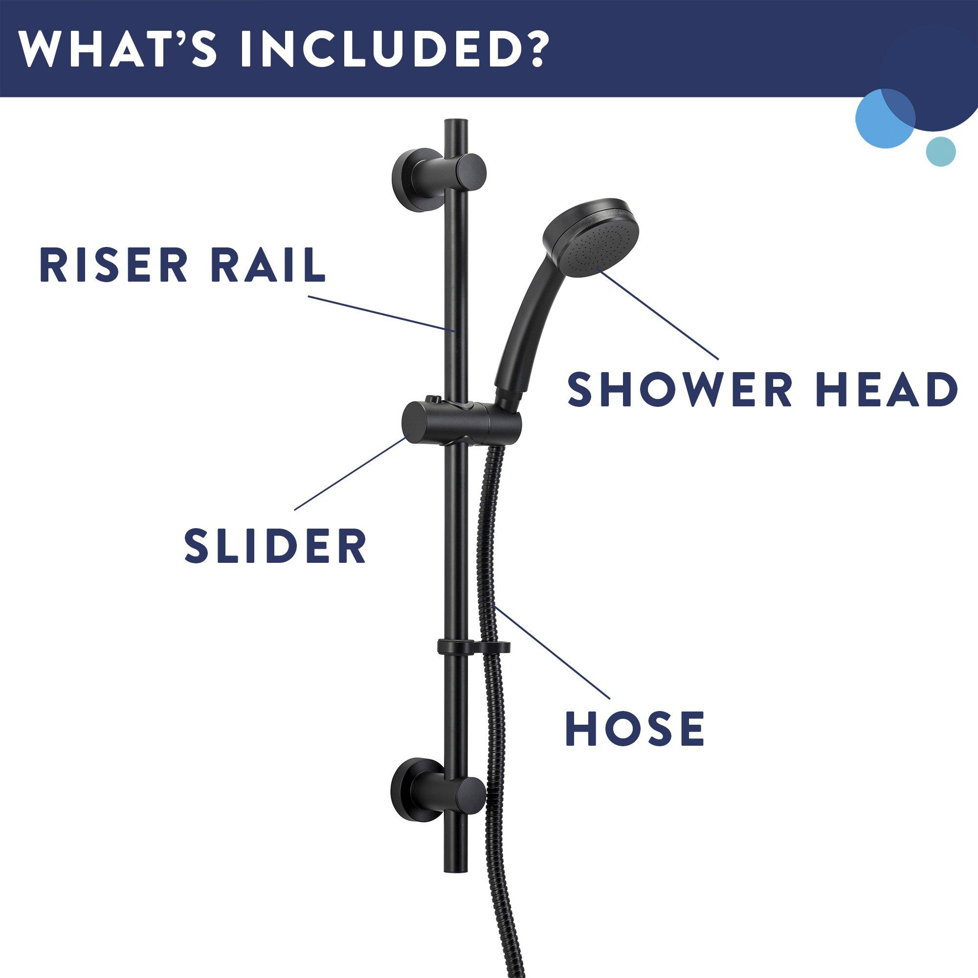 Black - Croydex - Presion 1 Function Pressure Boost Shower Set - 3