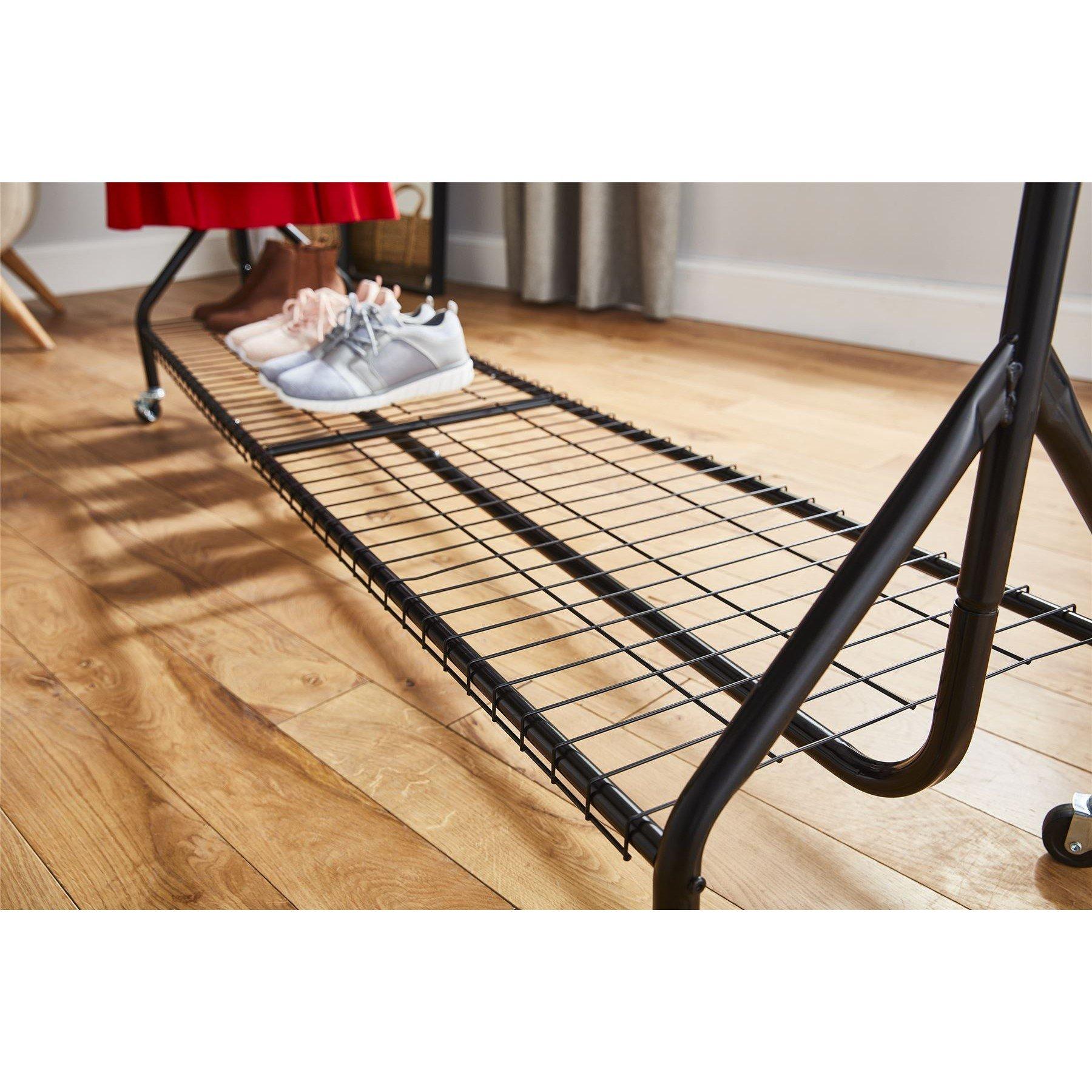 Black - House of Home - Heavy Duty Clothes Rail 4x5ft - 5