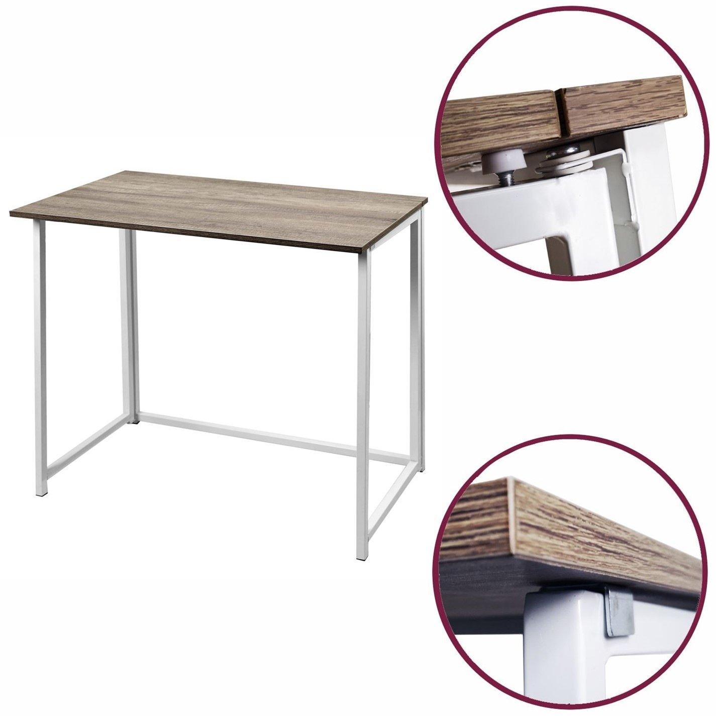 White - House of Home - Folding Computer Desk - 6