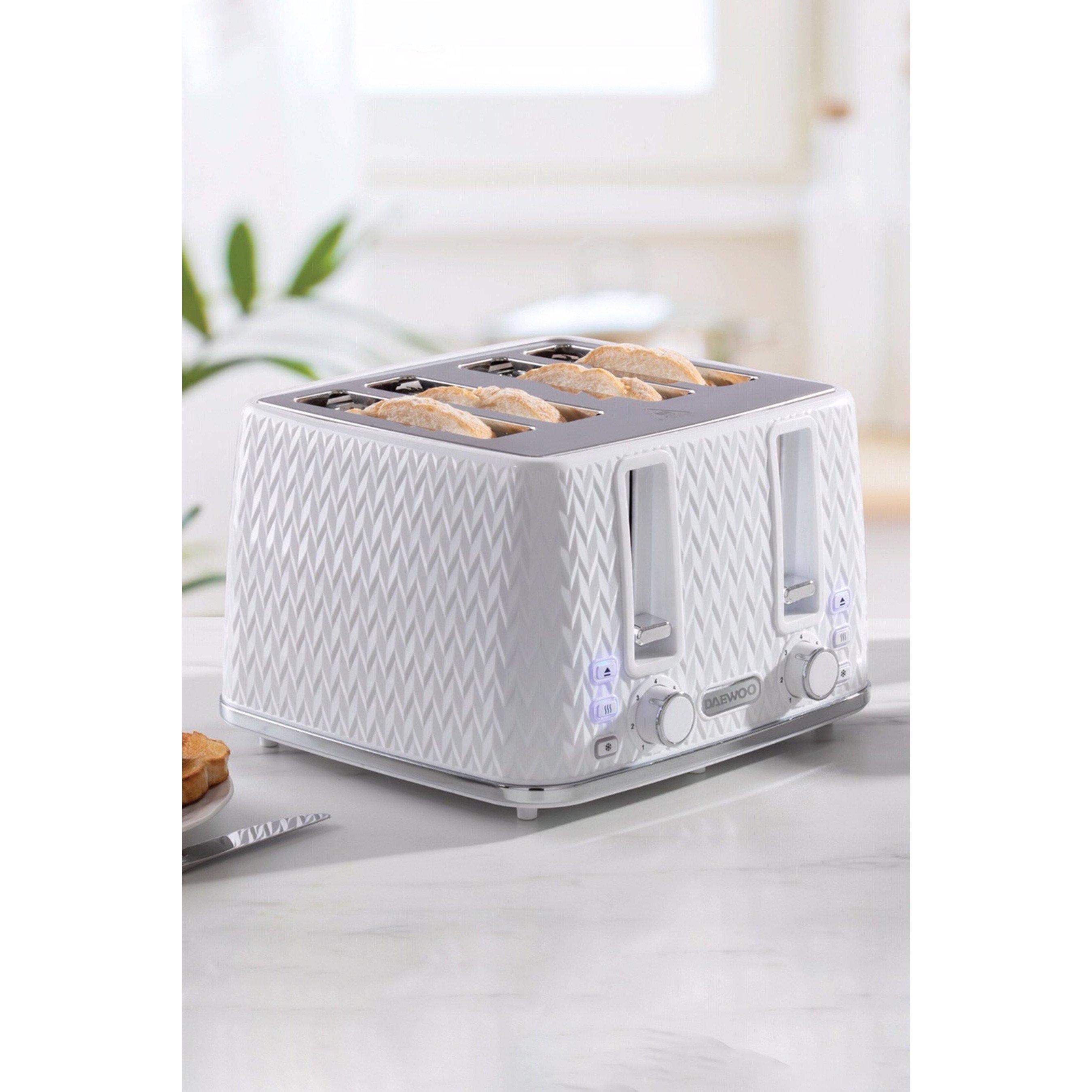 Daewoo Electricals  Argyle 4 Slice Toaster - White - 1