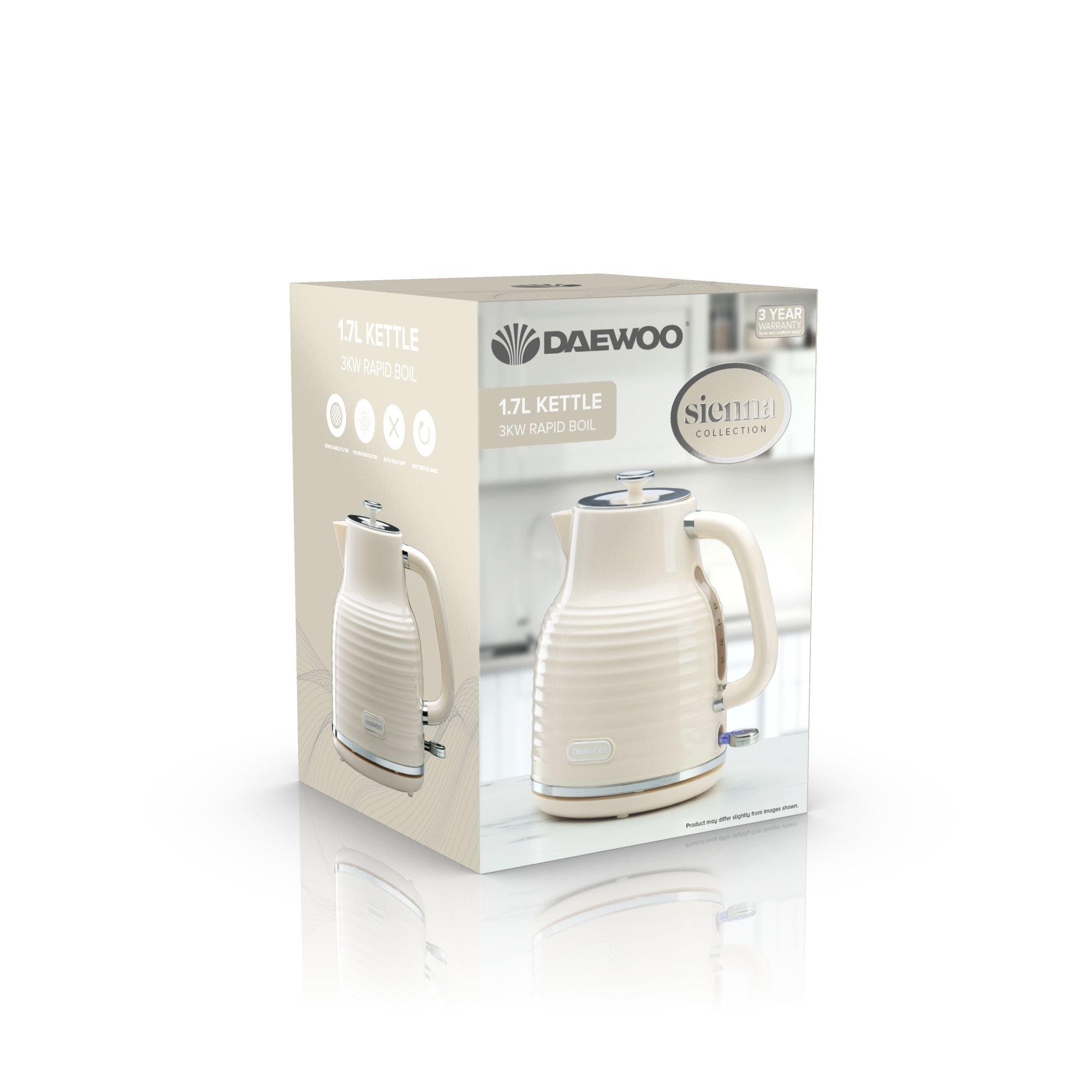 Cream - Daewoo Electricals - SIENNA 1.7L 3KW JUG KETTLE CREAM - 2